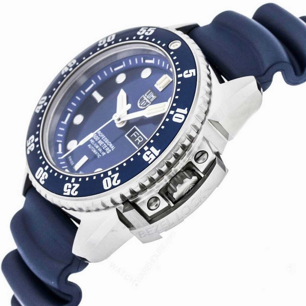 Luminox Men's Swiss Automatic Watch - Scott Cassell Deep Dive Blue Dial Strap | 1523