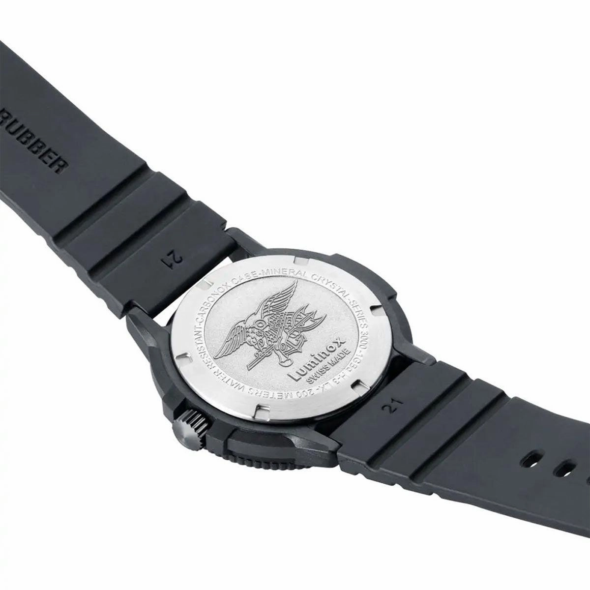 Luminox Men's Swiss Quartz Watch - Navy Seal Evo Black Dial Rubber Strap | 3001.EVO.BO