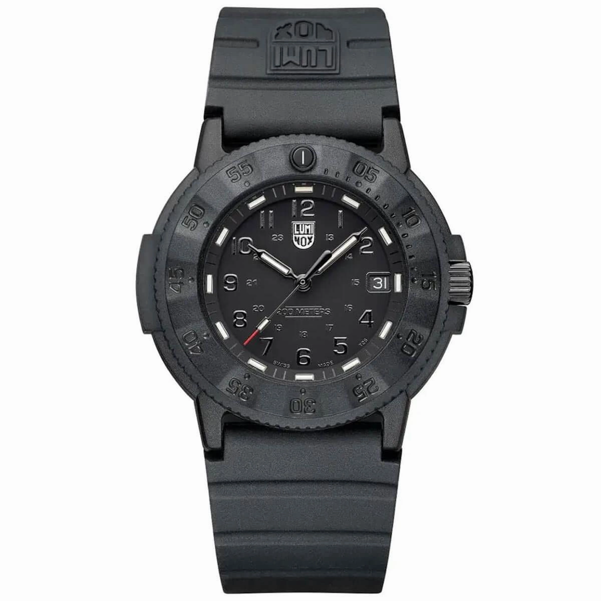 Luminox Men's Swiss Quartz Watch - Navy Seal Evo Black Dial Rubber Strap | 3001.EVO.BO