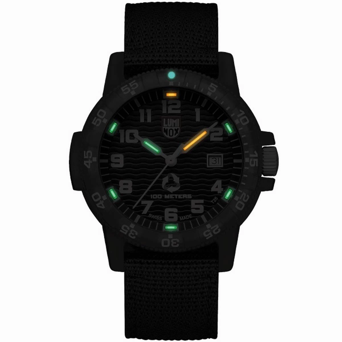Luminox Men's Swiss Quartz Watch - Tide Eco Rotating Bezel Black Dial Strap | 0321.ECO