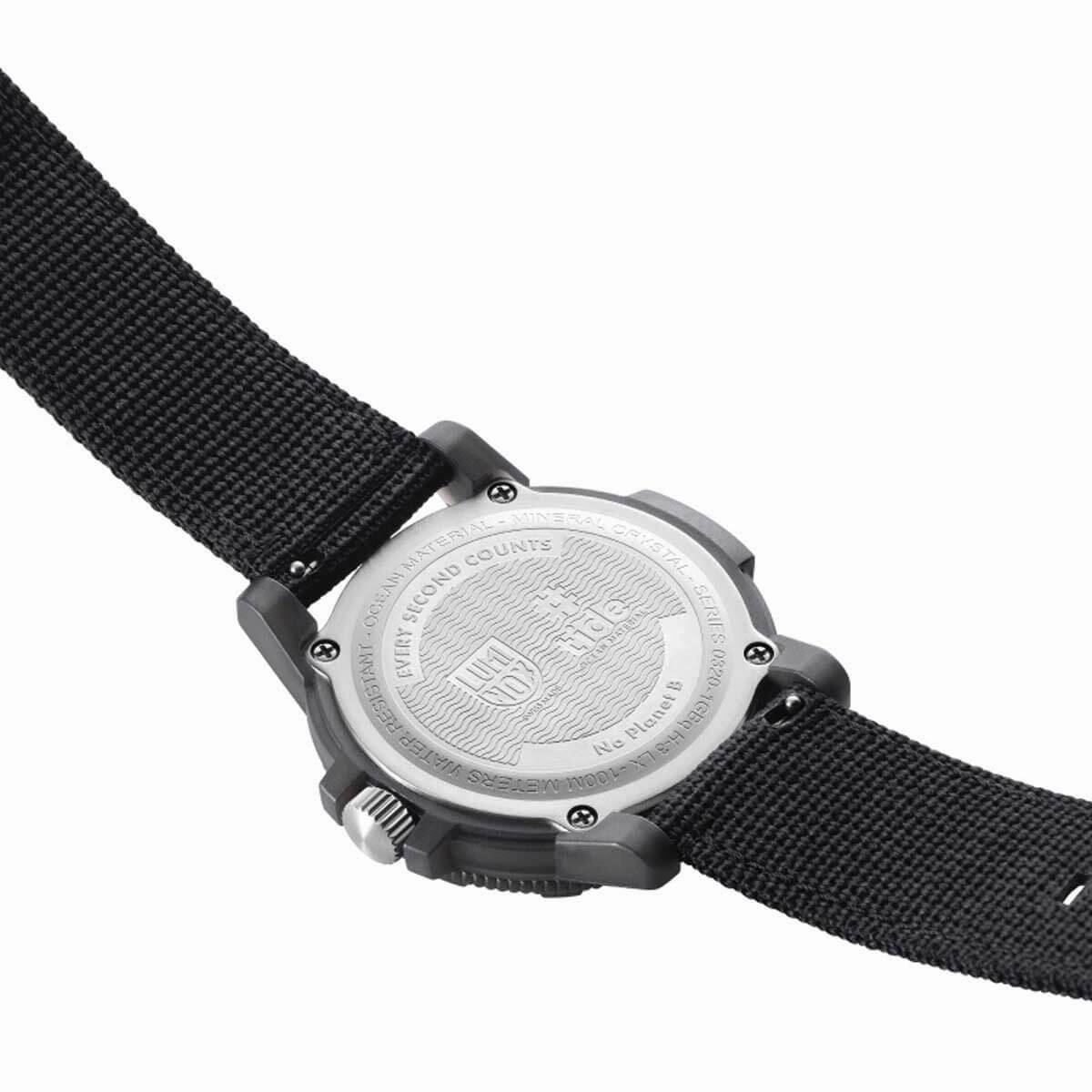 Luminox Men's Swiss Quartz Watch - Tide Eco Rotating Bezel Black Dial Strap | 0321.ECO