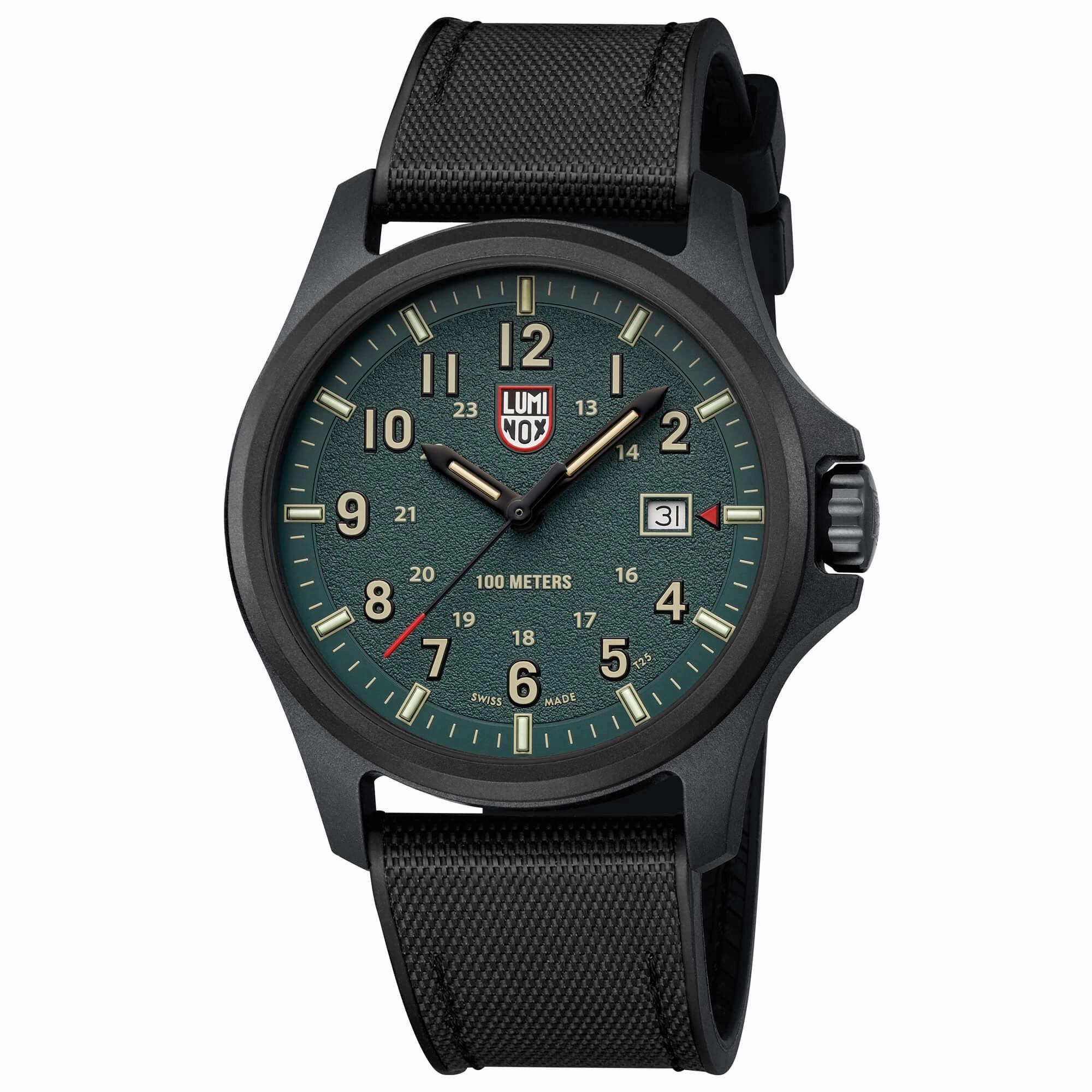 Luminox Men's Watch - Atacama Field Quartz Green Dial Black Rubber Strap | XL.1977