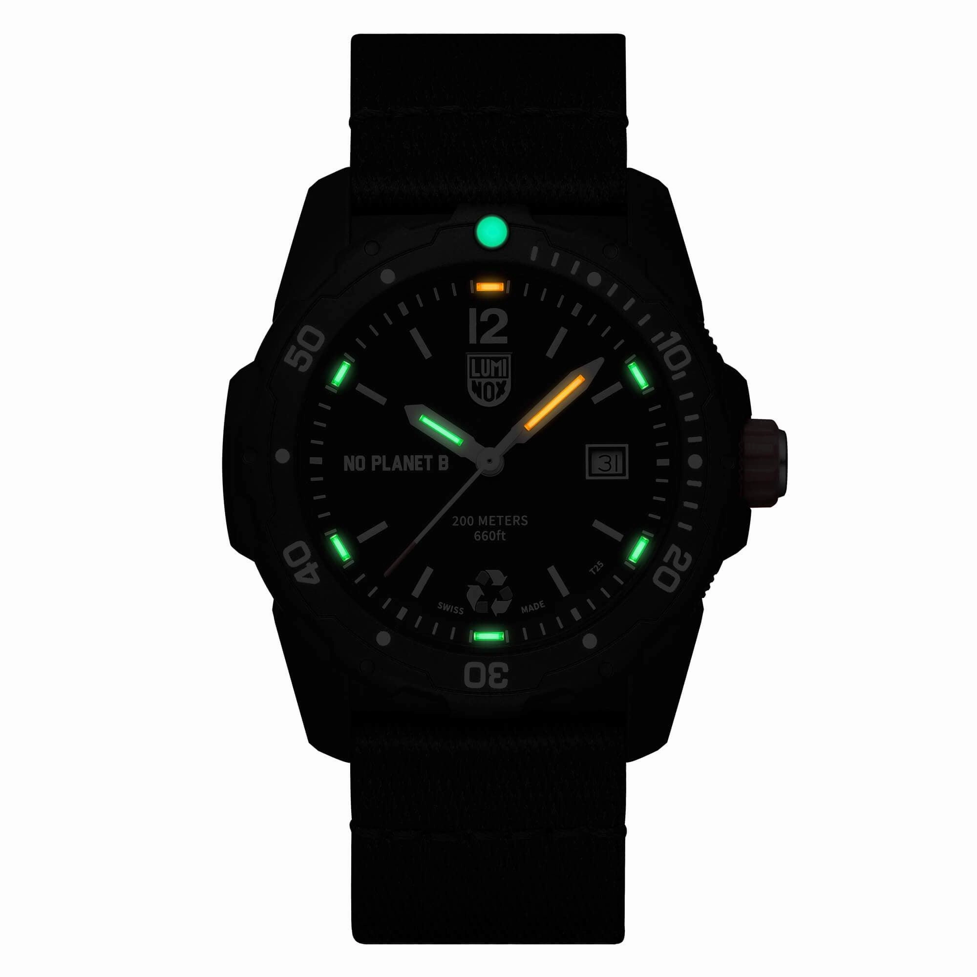 Luminox Men's Watch - Bear Grylls No Planet B Quartz Black Dial Strap | XB.3722.ECO