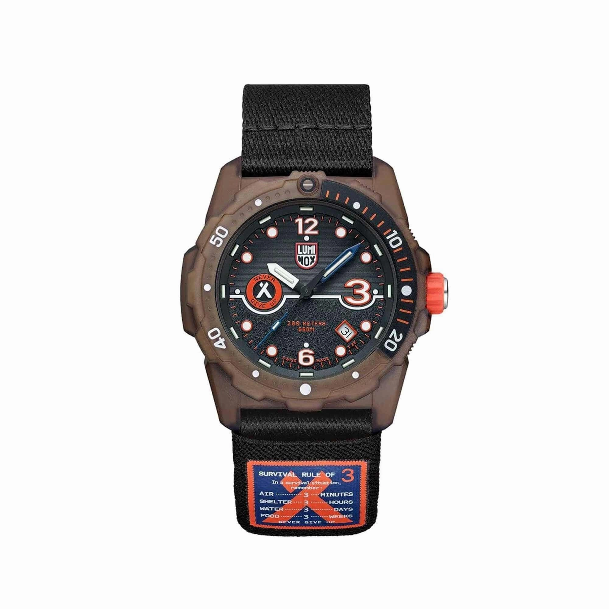 Luminox Men's Watch - Bear Grylls Rotating Bezel Black Plastic Strap | XB.3721.ECO