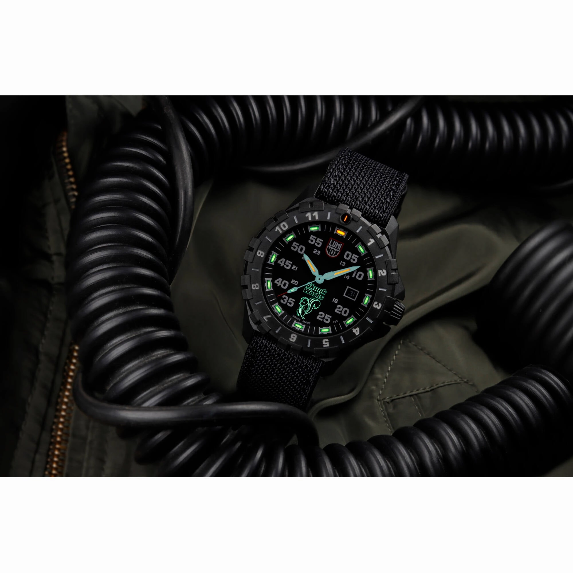 Luminox Men's Watch - F-117 Nighthawk Rotating Bezel Black Kevlar Strap | XA.6442.H