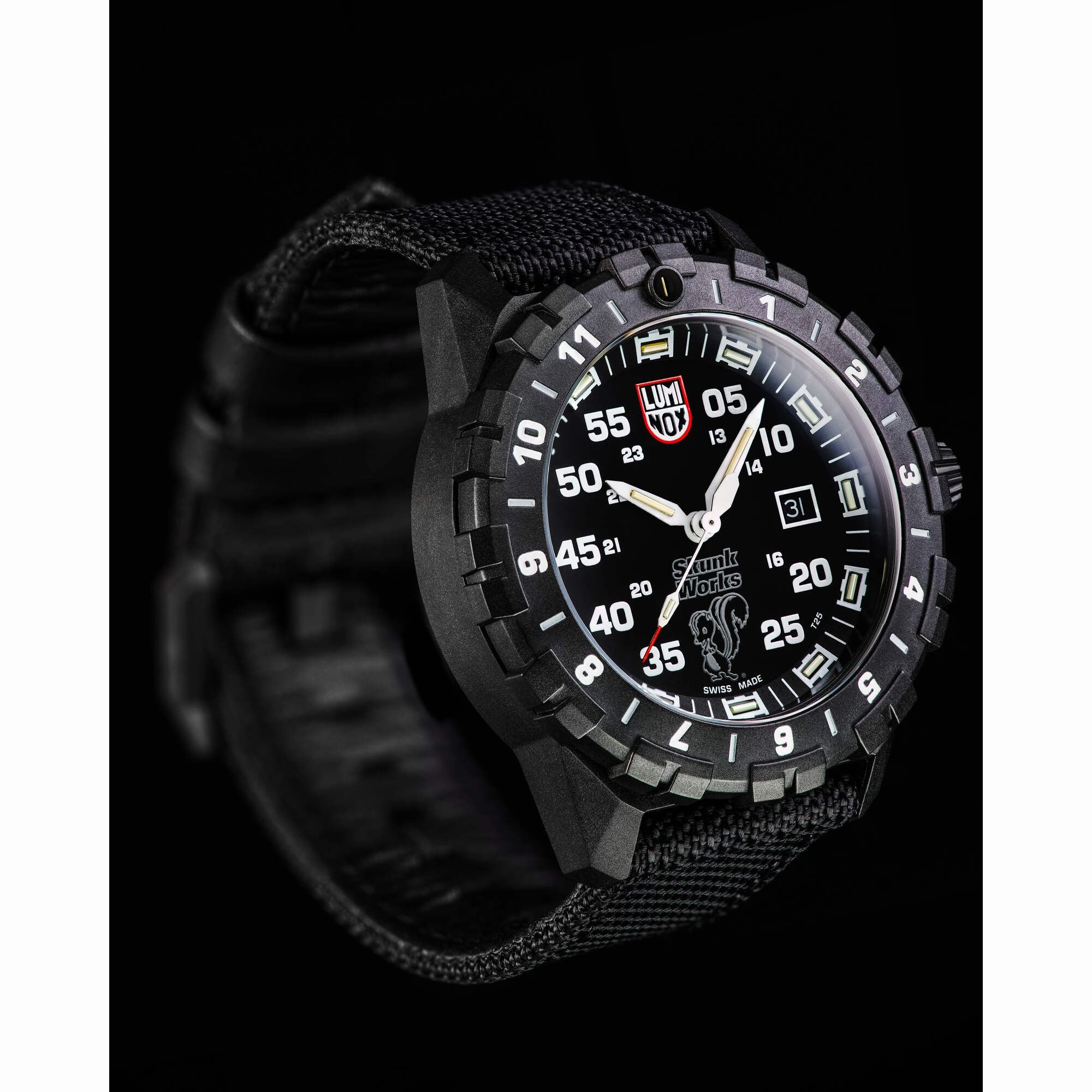 Luminox Men's Watch - F-117 Nighthawk Rotating Bezel Black Kevlar Strap | XA.6442.H