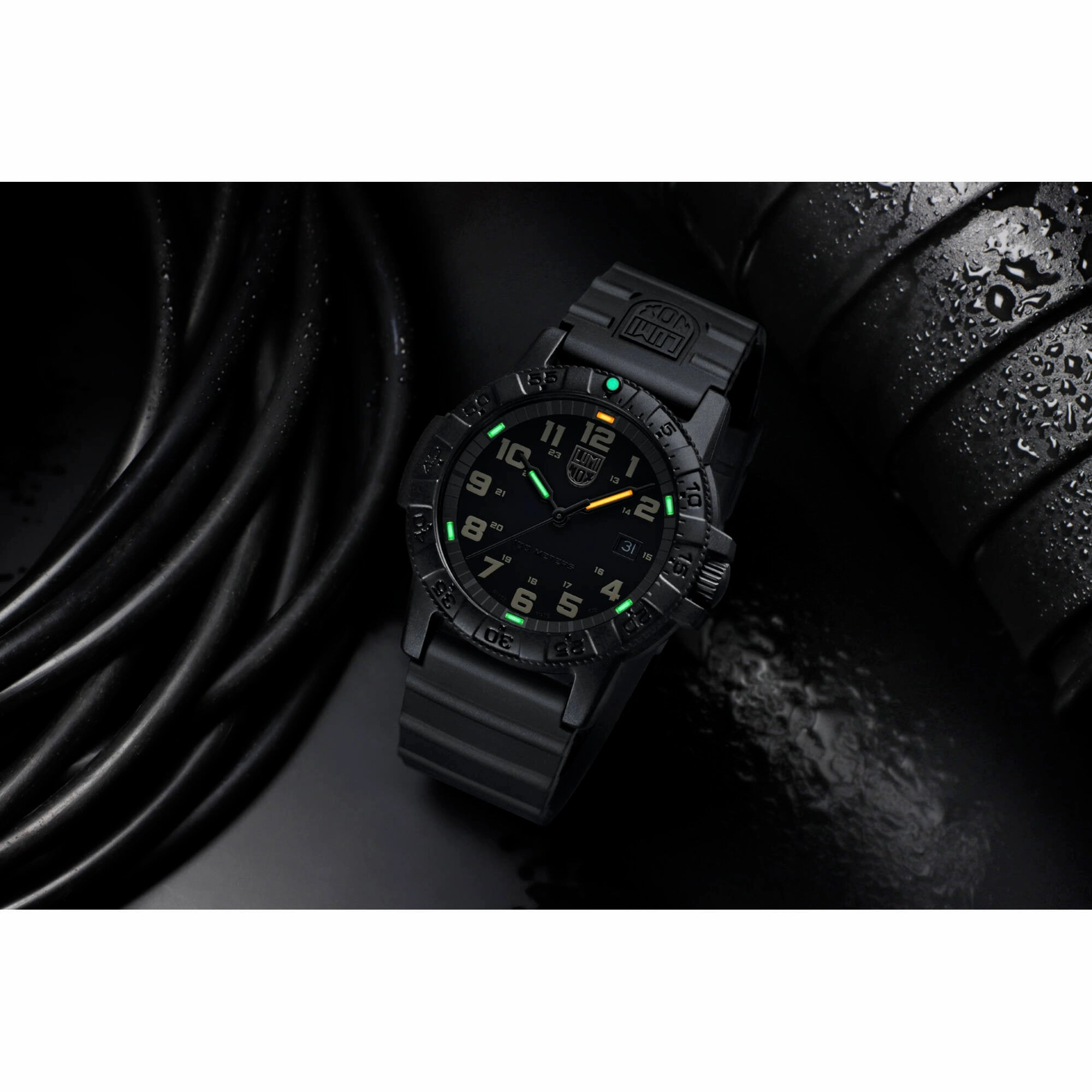 Luminox Men's Watch - Leatherback Sea Turtle Giant Black Dial Rubber Strap | XS.0330