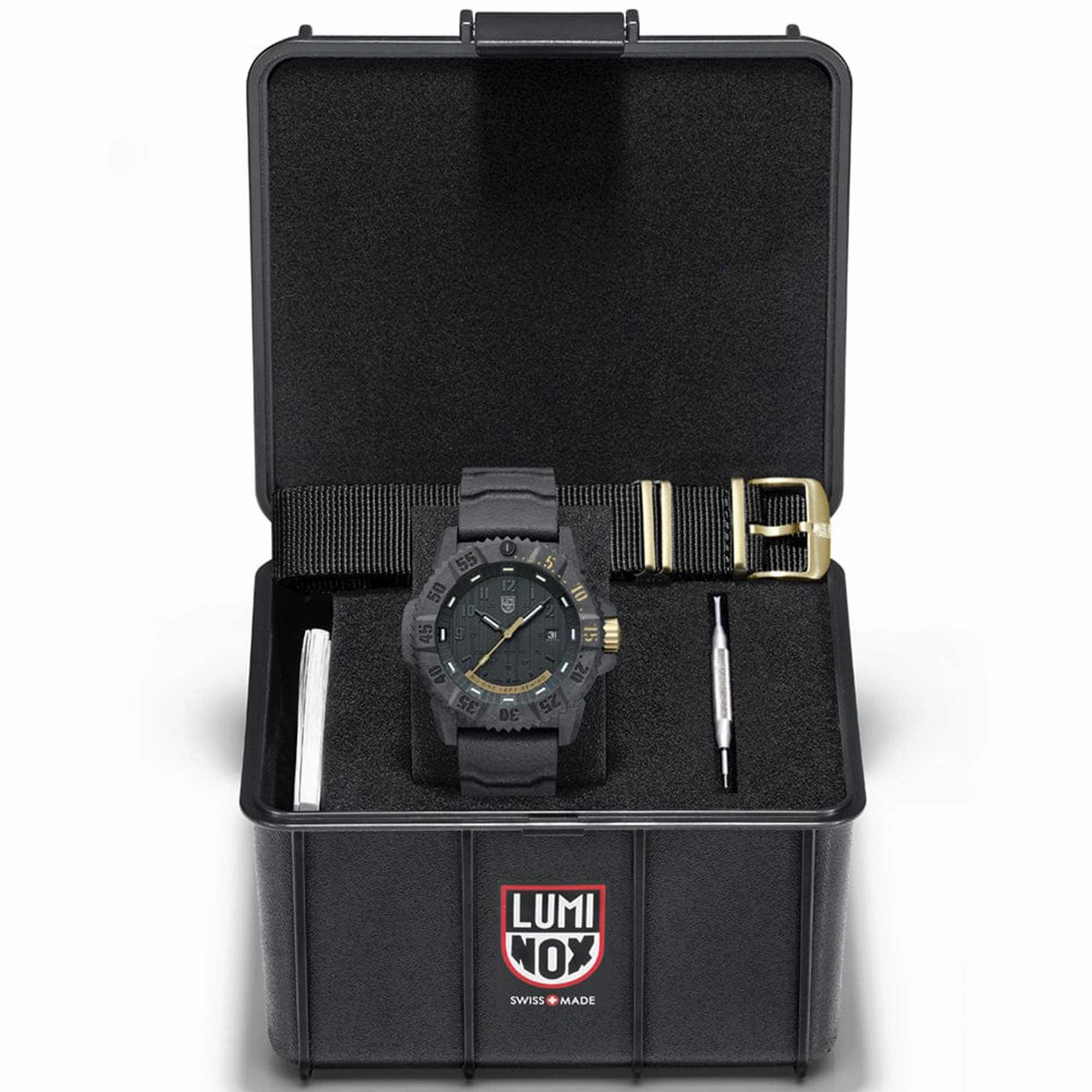 Luminox Men's Watch - Master Carbon Navy Seal Black Dial Strap | XS.3805.NOLB.SET