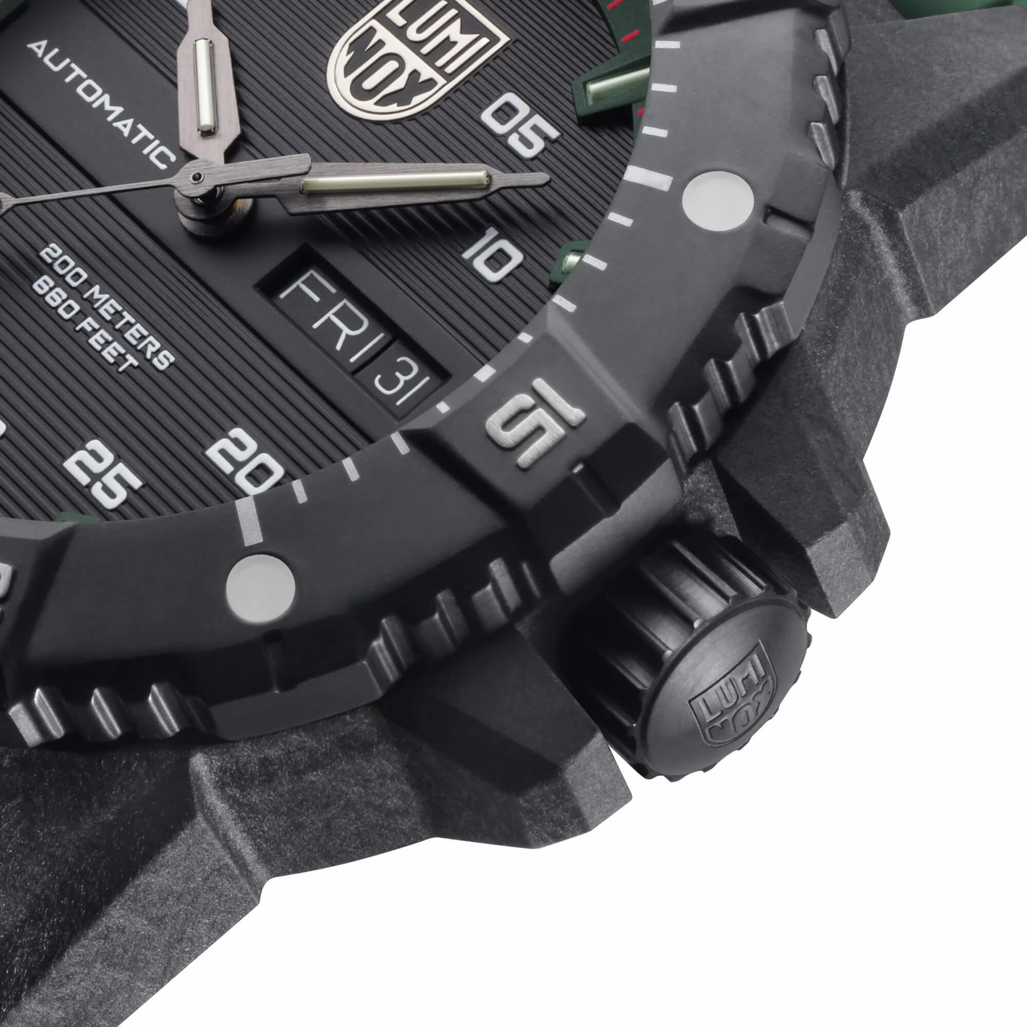 Luminox Men's Watch - Master Carbon Seal Automatic Black Dial Green Strap | XS.3877