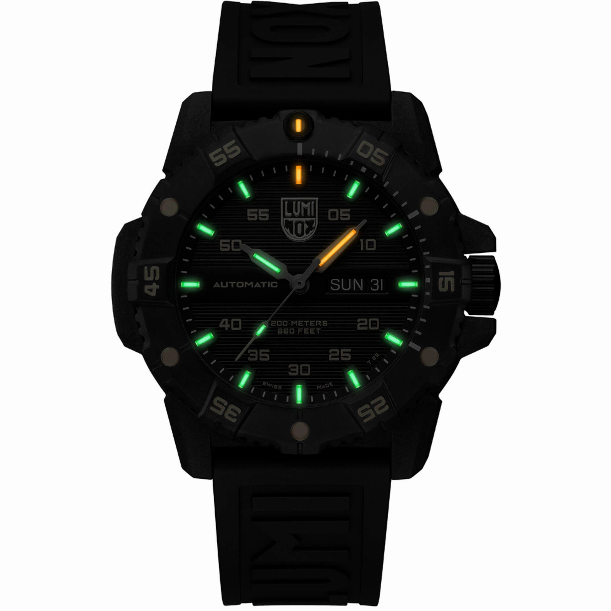 Luminox Men's Watch - Master Carbon Seal Automatic Black Dial Strap | XS.3865.GOLD