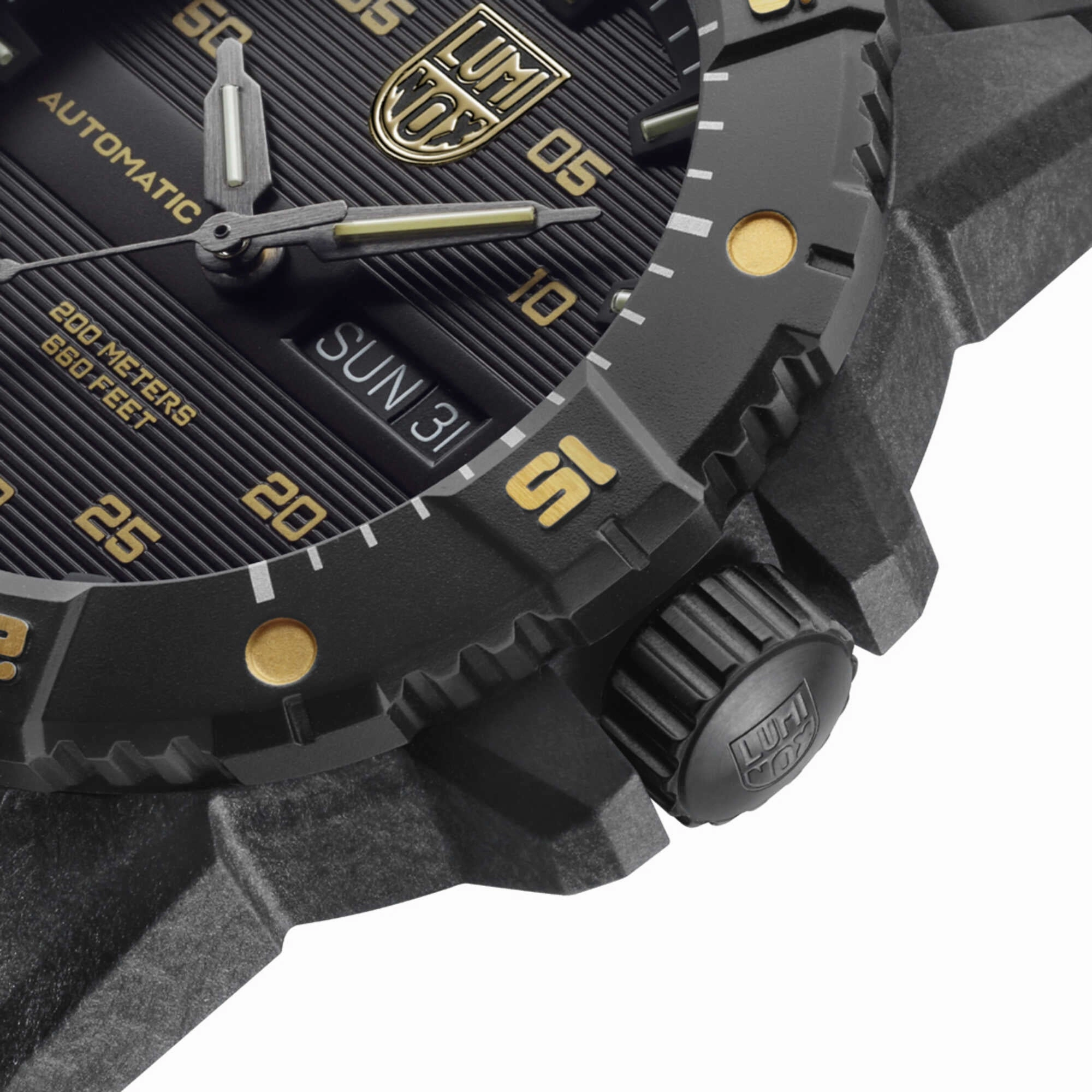 Luminox Men's Watch - Master Carbon Seal Automatic Black Dial Strap | XS.3865.GOLD