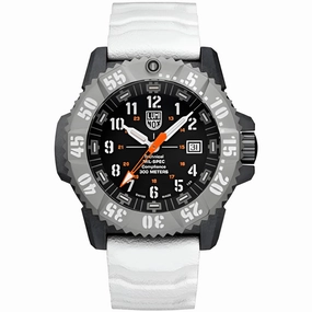 Luminox Men's Watch - Mil-Spec Quartz Black Dial White Rubber Strap | XL.3359.SET