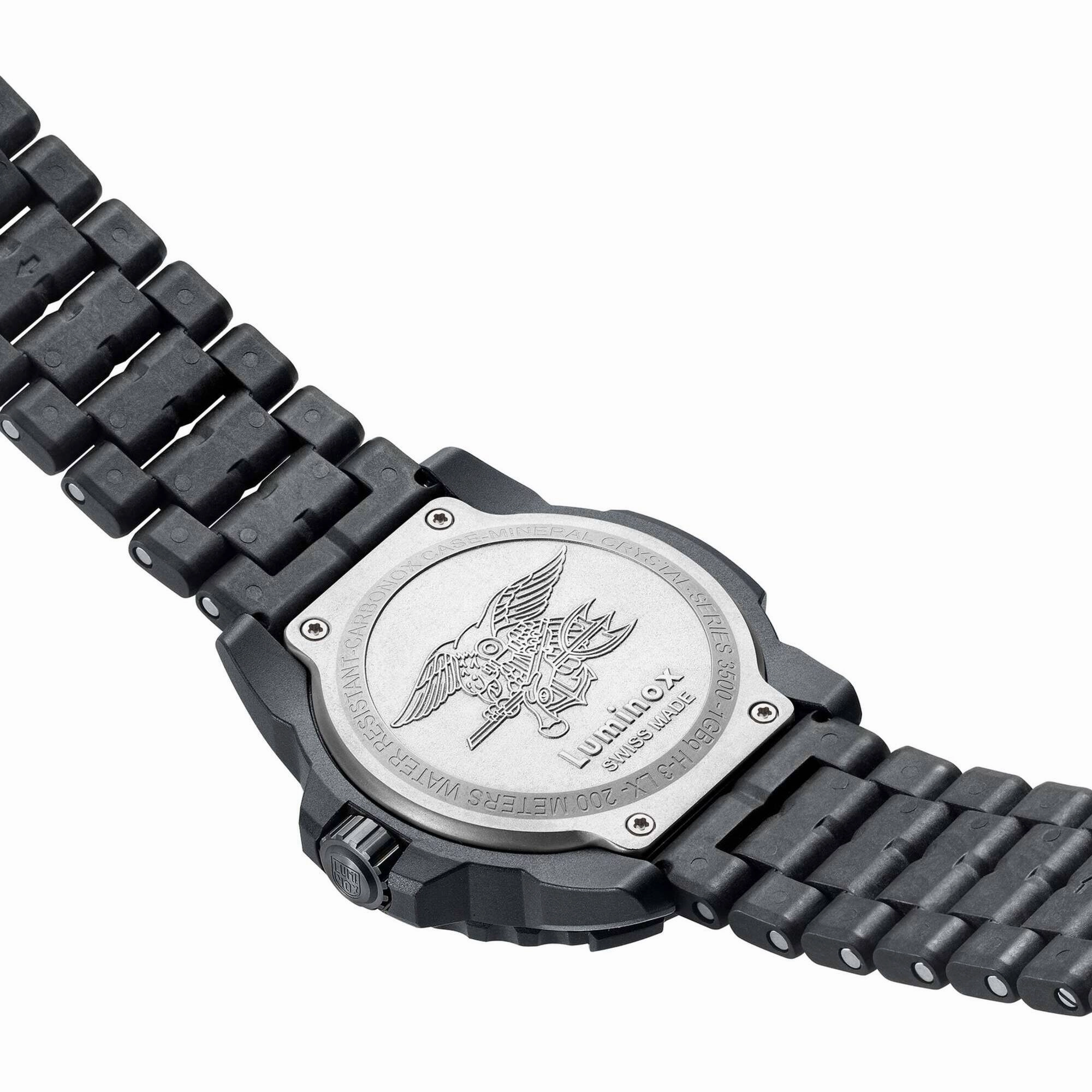 Luminox Men's Watch - Navy Seal 3500 Series Black Dial CARBONOX Strap | XS.3510