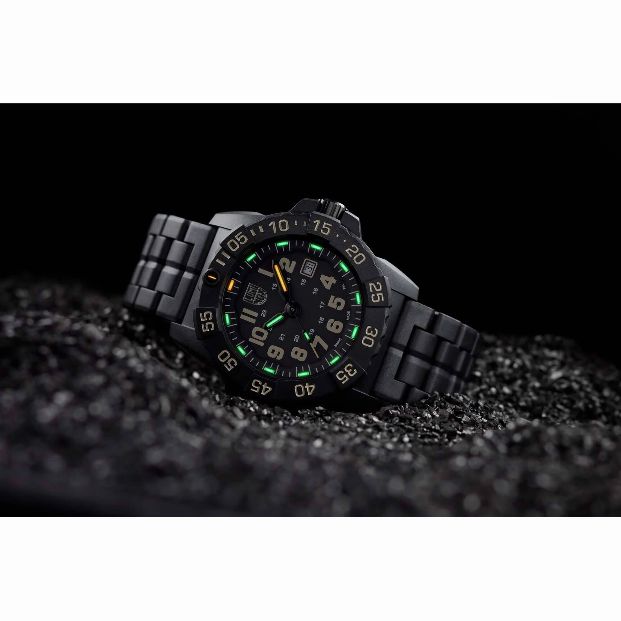 Luminox Men's Watch - Navy Seal 3500 Series Black Dial CARBONOX Strap | XS.3510