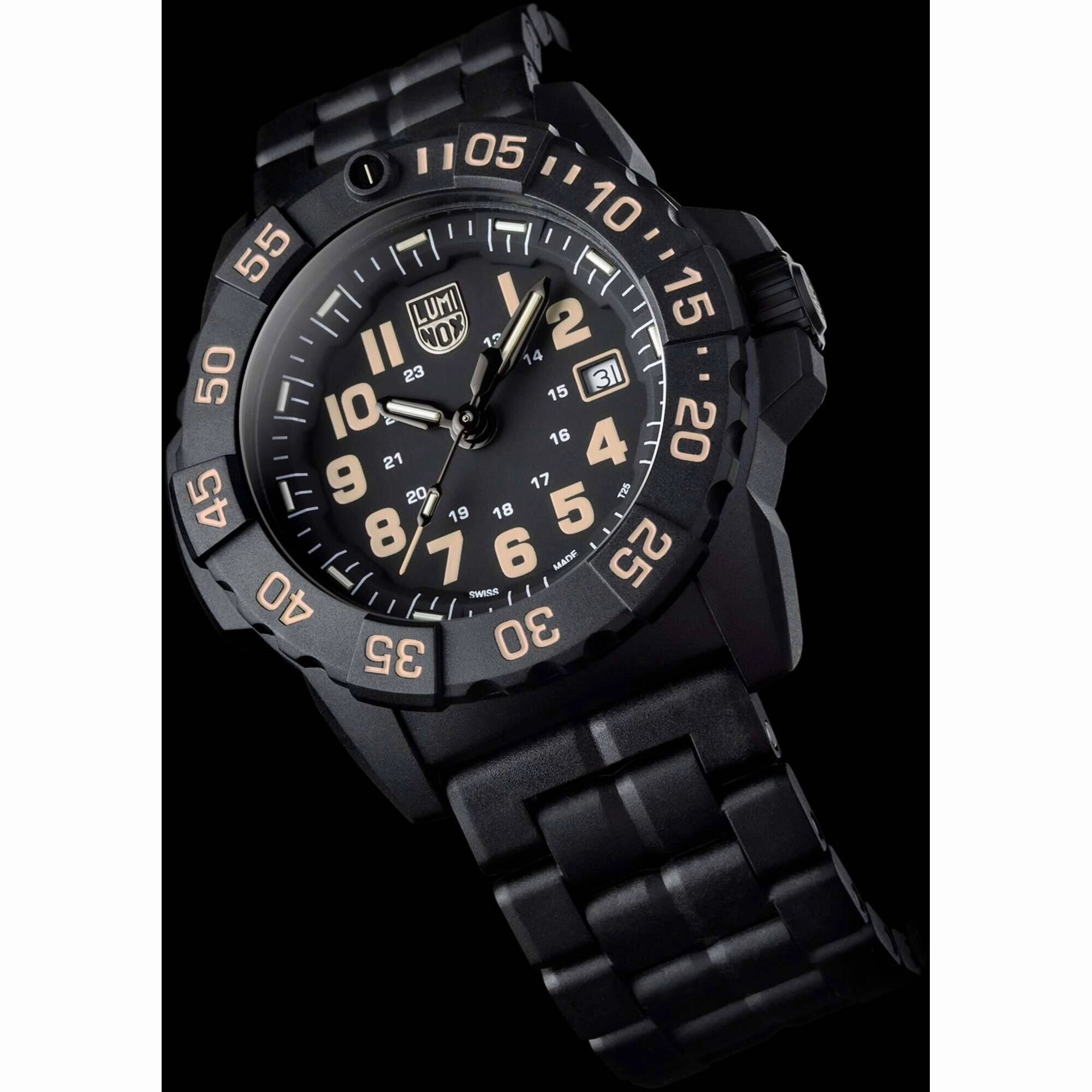 Luminox Men's Watch - Navy Seal 3500 Series Black Dial CARBONOX Strap | XS.3510