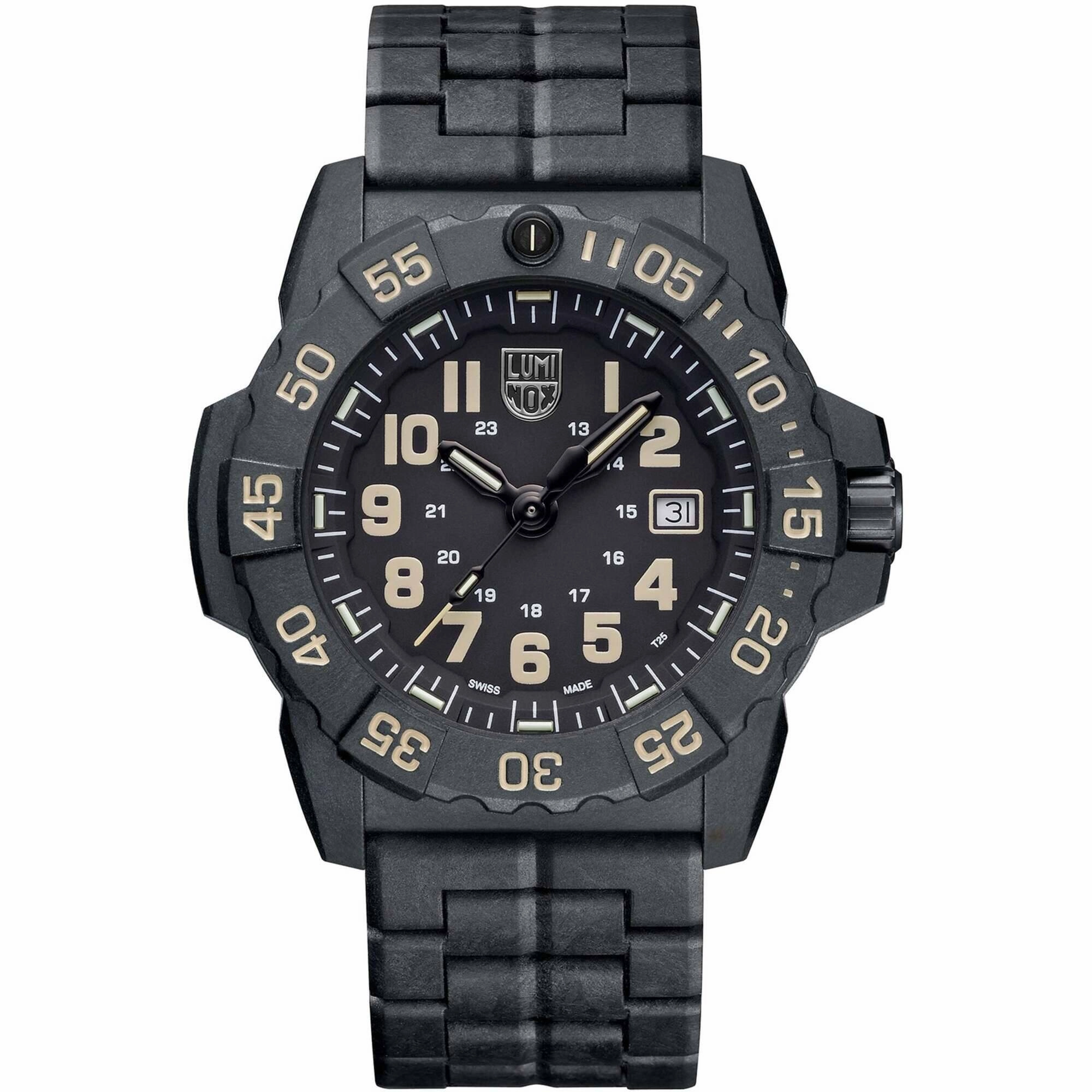 Luminox Men's Watch - Navy Seal 3500 Series Black Dial CARBONOX Strap | XS.3510