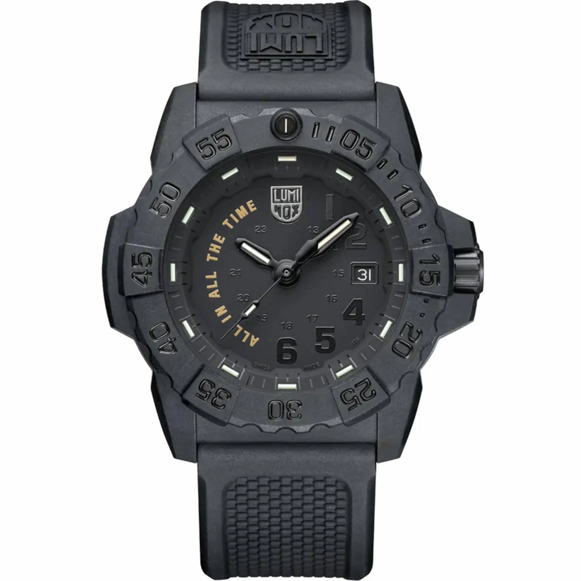 Luminox Men's Watch - Navy Seal All In All The Time Black Dial Strap | XS.3501.BO.AL