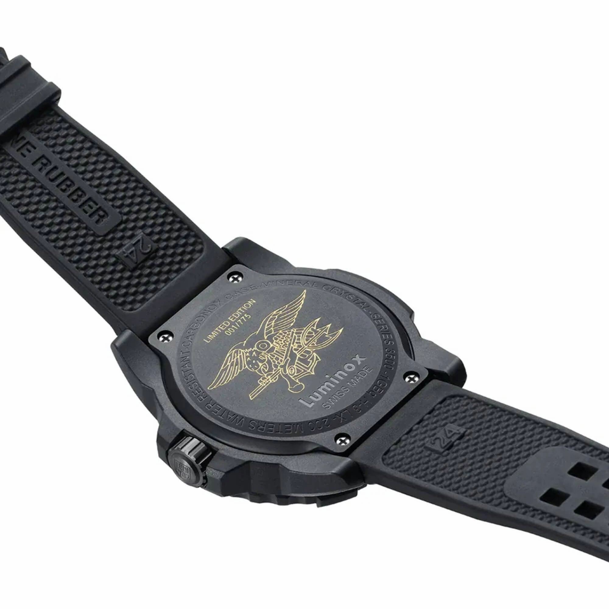 Luminox Men's Watch - Navy Seal All In All The Time Black Dial Strap | XS.3501.BO.AL