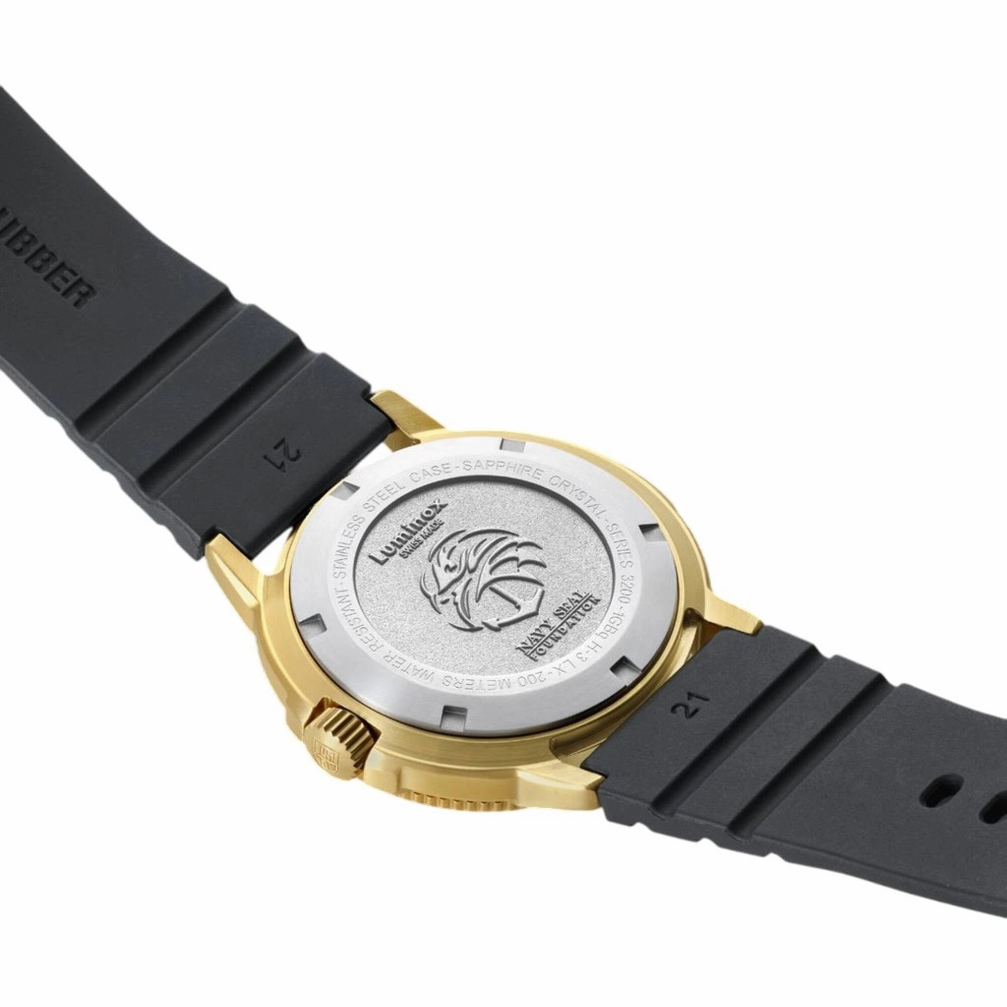 Luminox Men's Watch - Navy Seal Foundation Black Dial Rubber Strap Dive | XS.3221.NSF