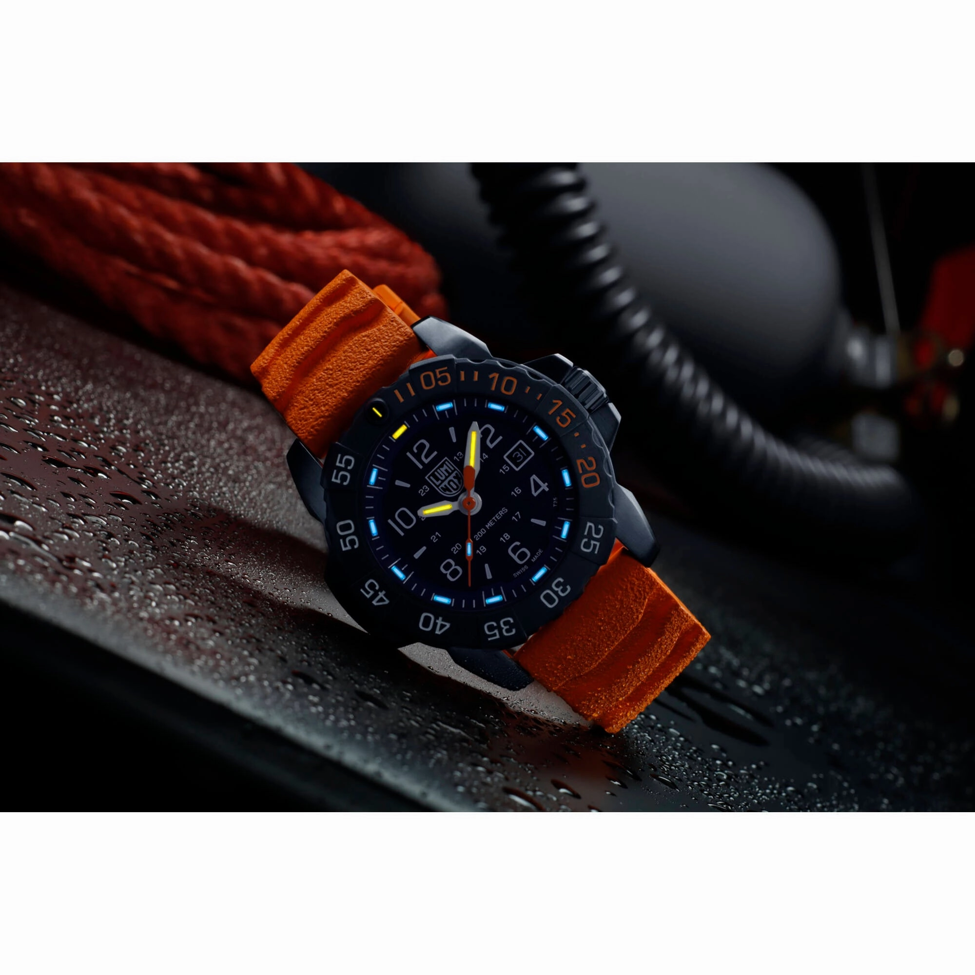 Luminox Men's Watch - Navy Seal Foundation Orange Rubber Strap | XS.3253.CBNSF.SET