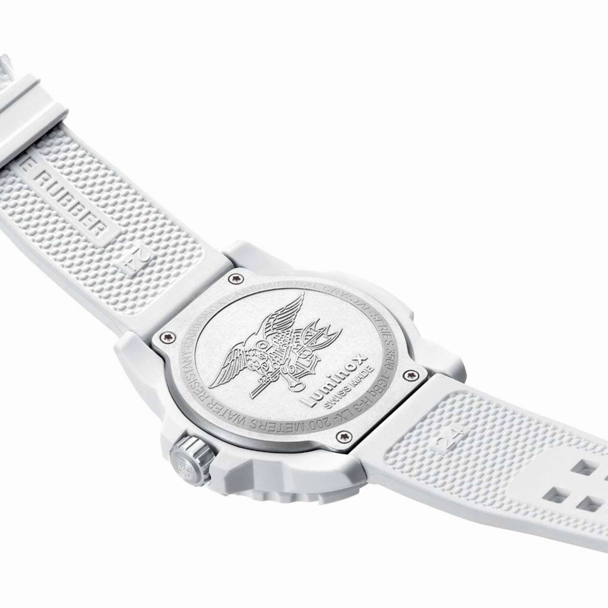 Luminox Men's Watch - Navy Seal Quartz Black Dial White Rubber Strap | XS.3507.WB