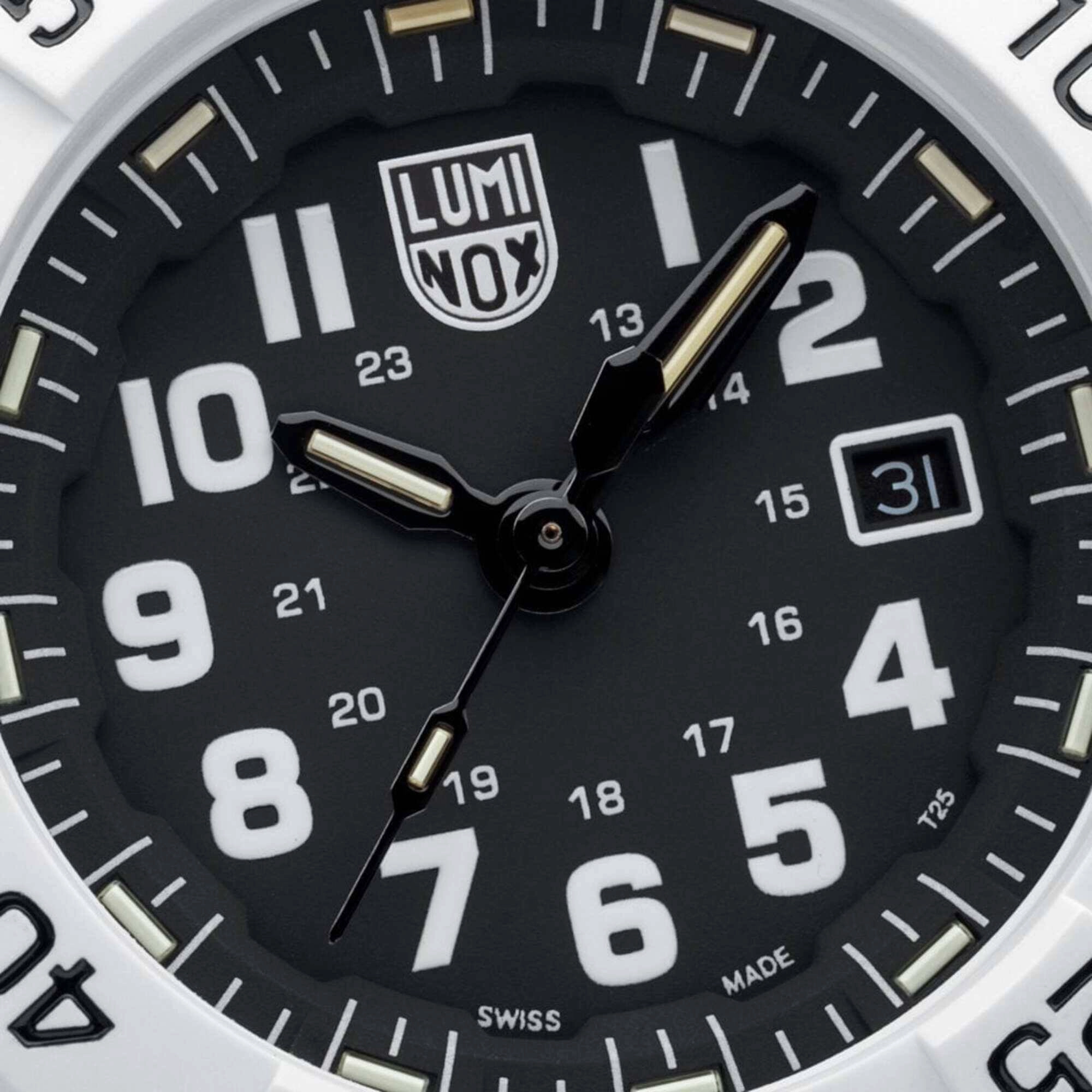 Luminox Men's Watch - Navy Seal Quartz Black Dial White Rubber Strap | XS.3507.WB