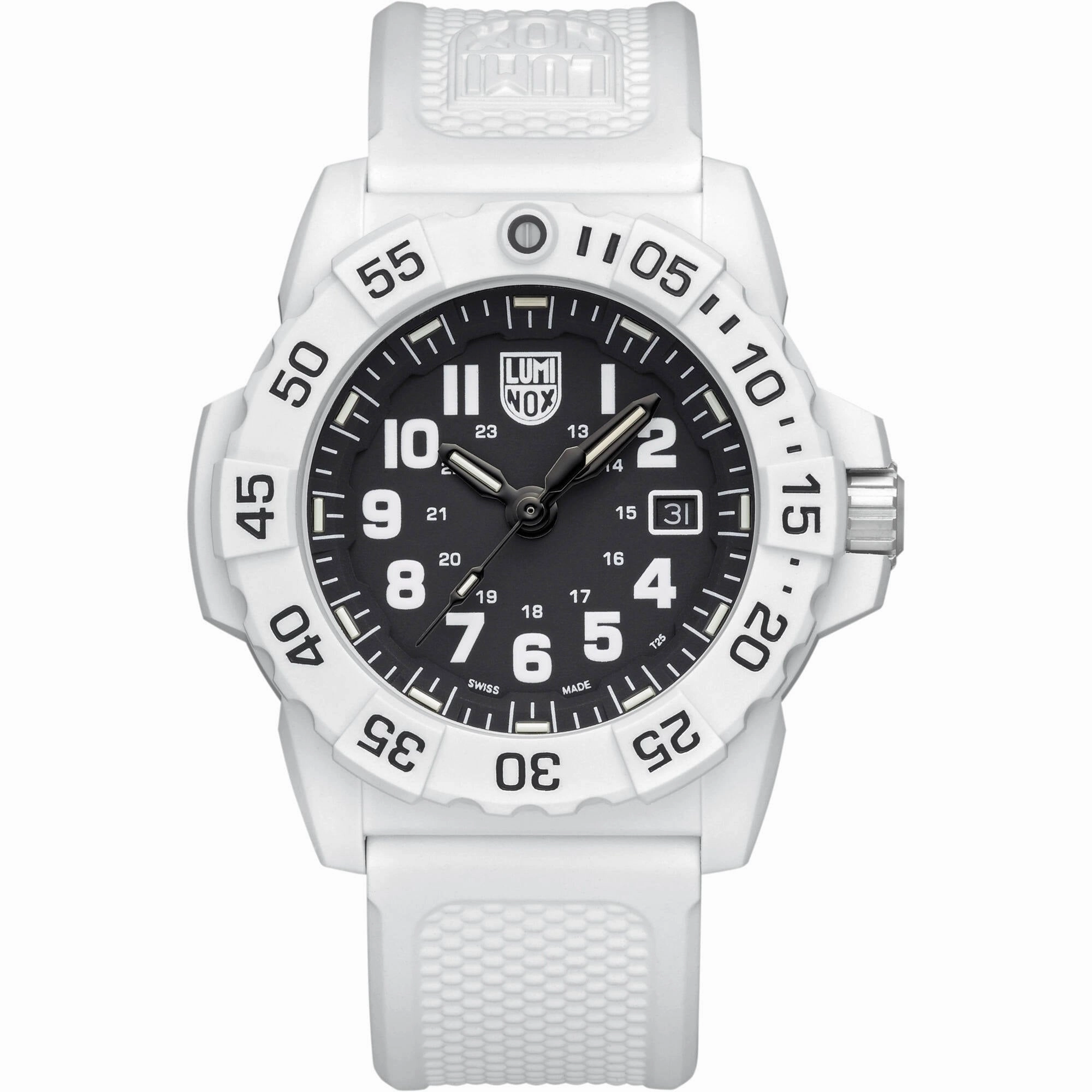 Luminox Men's Watch - Navy Seal Quartz Black Dial White Rubber Strap | XS.3507.WB