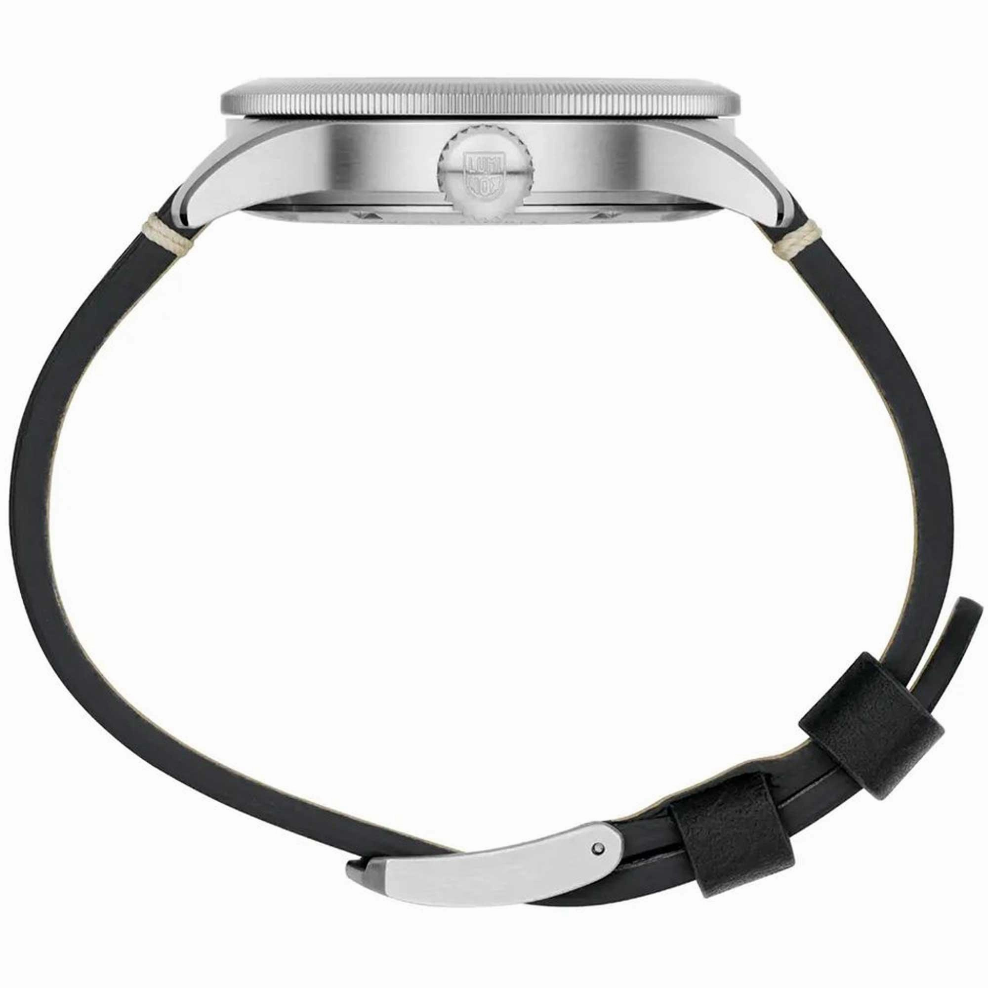 Luminox Men's Watch - P-38 Lightning Date Display Black Leather Strap | XA.9527