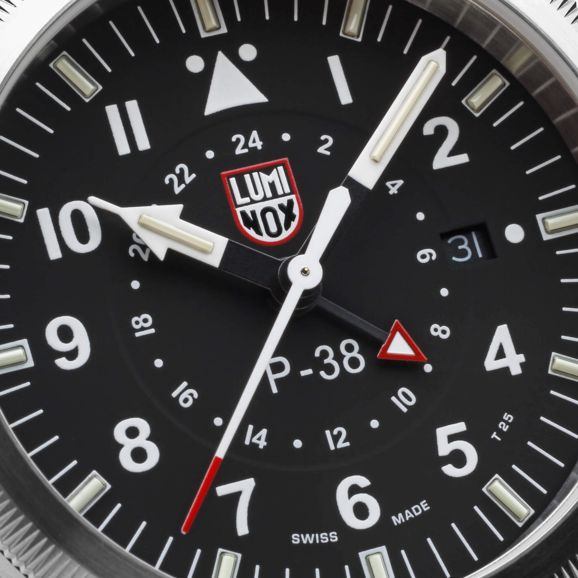 Luminox Men's Watch - P-38 Lightning Date Display Brown Leather Strap | XA.9521