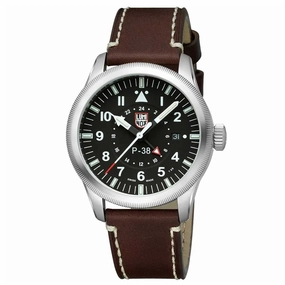 Luminox Men's Watch - P-38 Lightning Date Display Brown Leather Strap | XA.9521