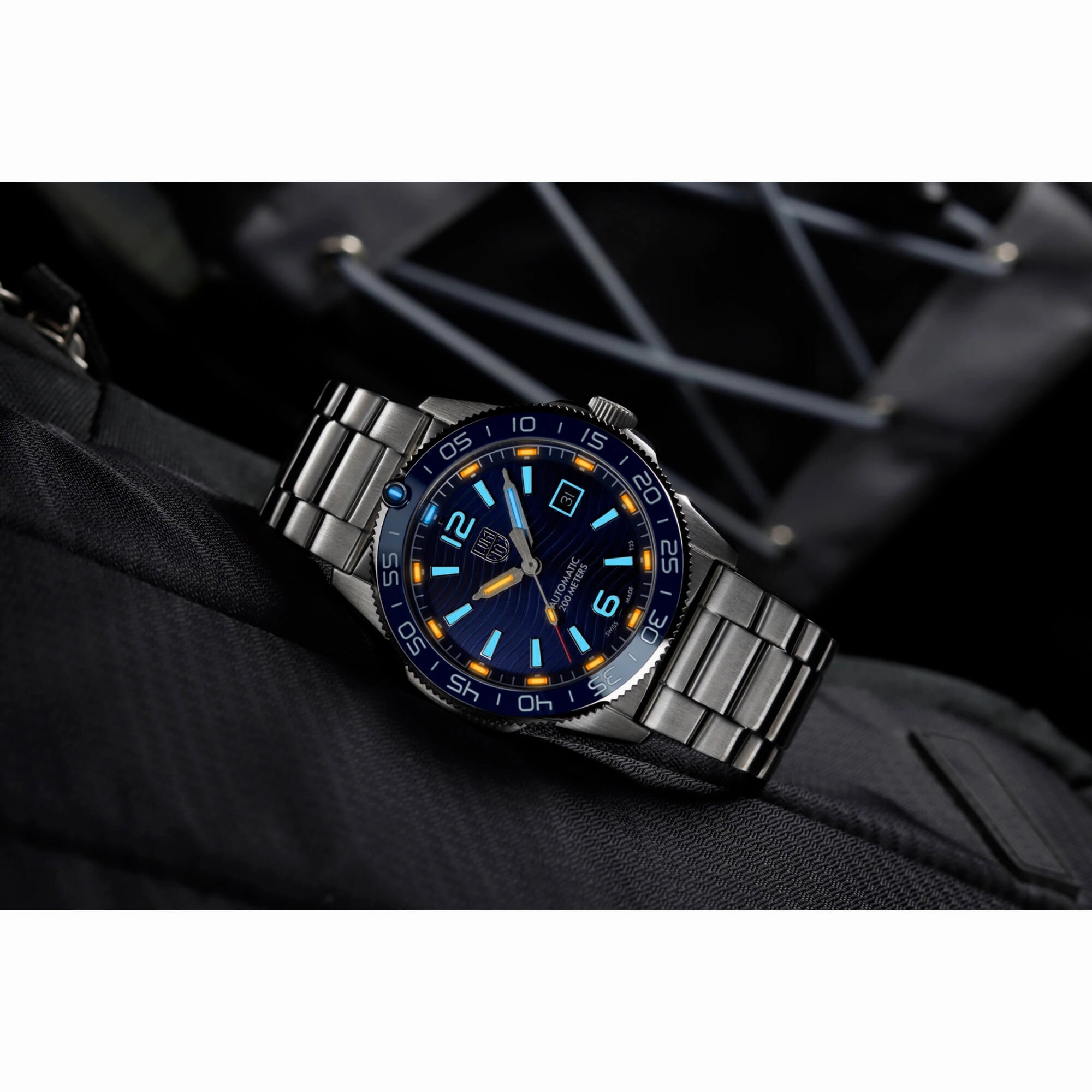 Luminox Men's Watch - Pacific Diver Automatic Blue Dial Silver Bracelet | XS.3104