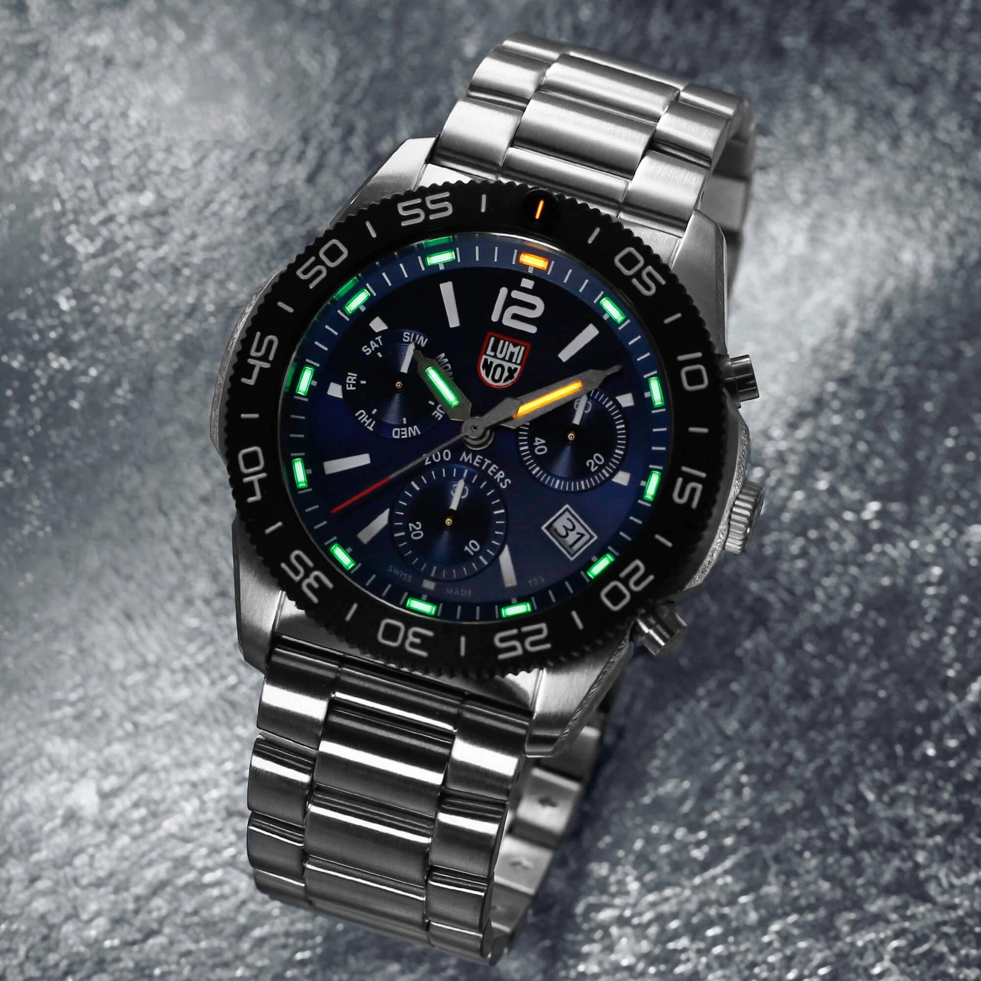 Luminox Men's Watch - Pacific Diver Swiss Quartz Chrono Blue Dial Bracelet | XS.3144