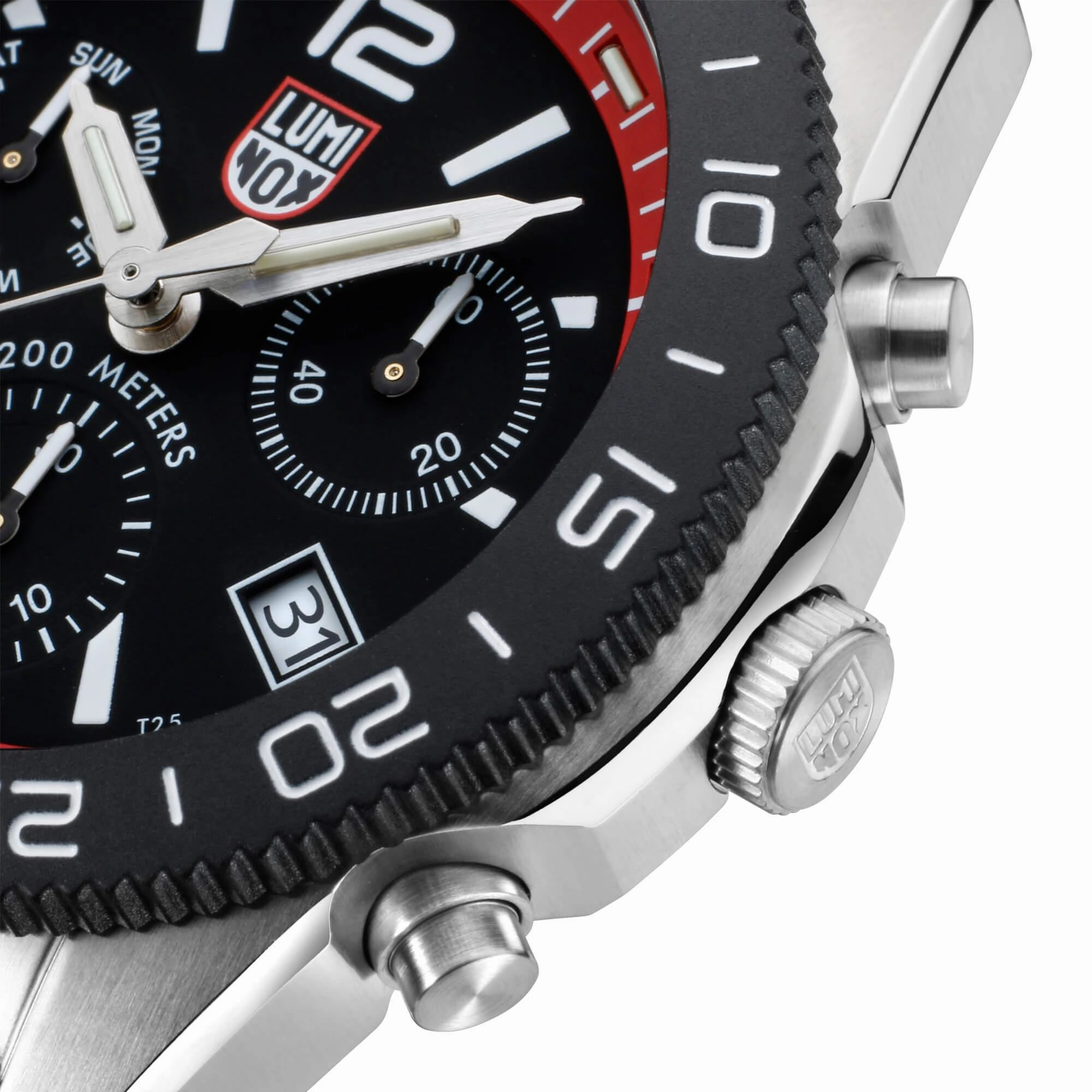 Luminox Men's Watch - Pacific Diver Swiss Quartz Chrono Red Rubber Strap | XS.3155