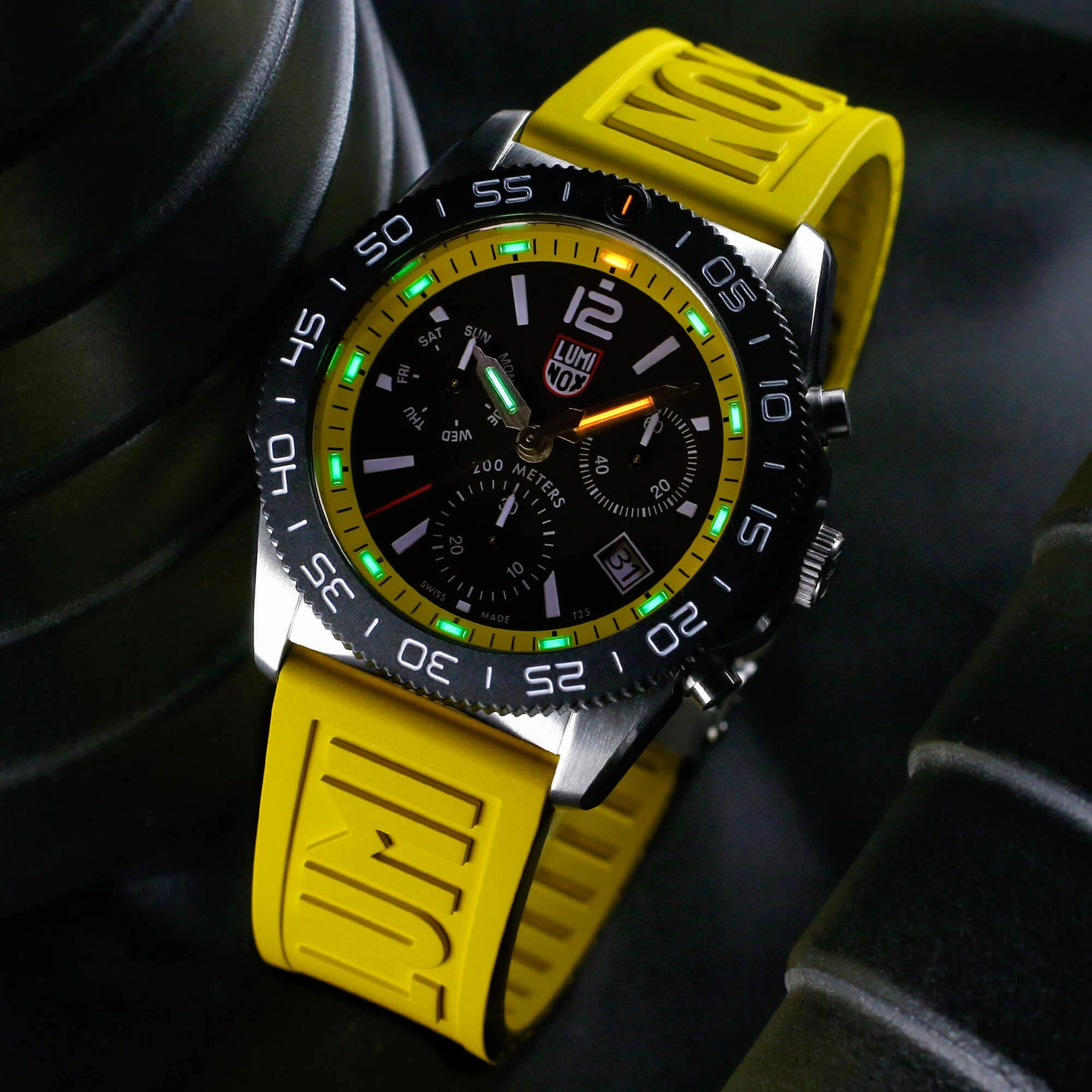 Luminox Men's Watch - Pacific Diver Swiss Quartz Chronograph Yellow Strap | XS.3145