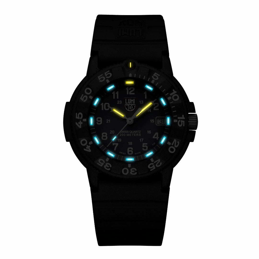 Luminox Original Navy SEAL Dive Black Rubber Watch XS.3001.H.SET