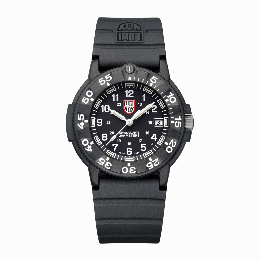 Luminox Original Navy SEAL Dive Black Rubber Watch XS.3001.H.SET
