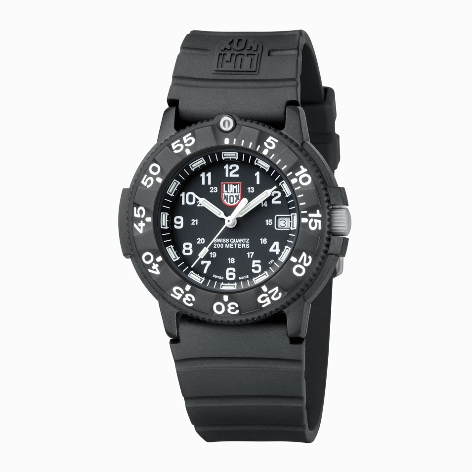 Luminox Original Navy SEAL Dive Black Rubber Watch XS.3001.H.SET
