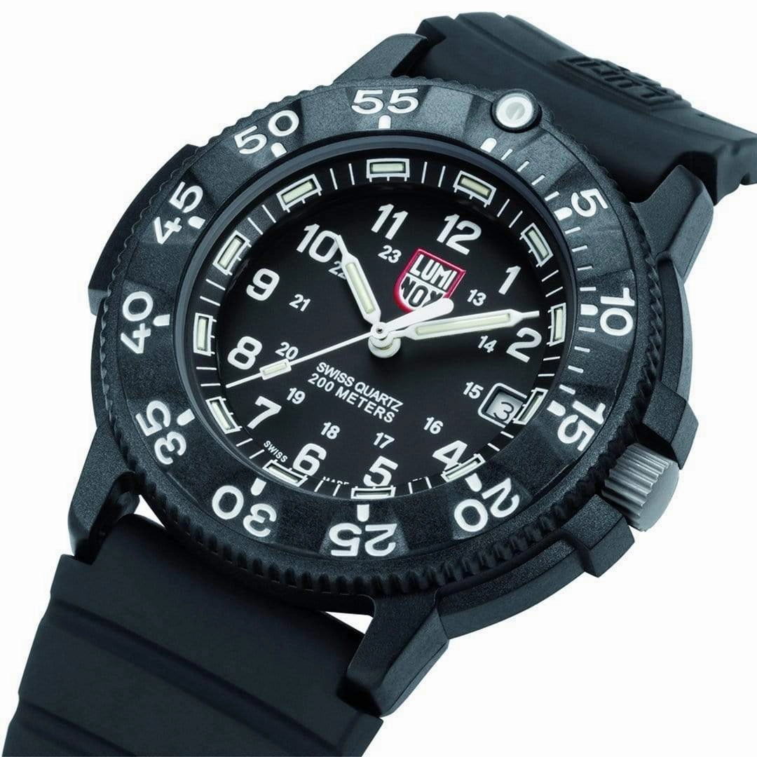 Luminox Original Navy SEAL Dive Black Rubber Watch XS.3001.H.SET