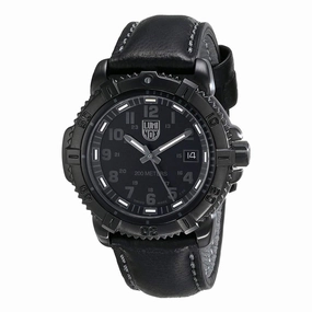 Luminox Women's Strap Watch - Modern Mariner Black Dial Black Leather | 7251.BO
