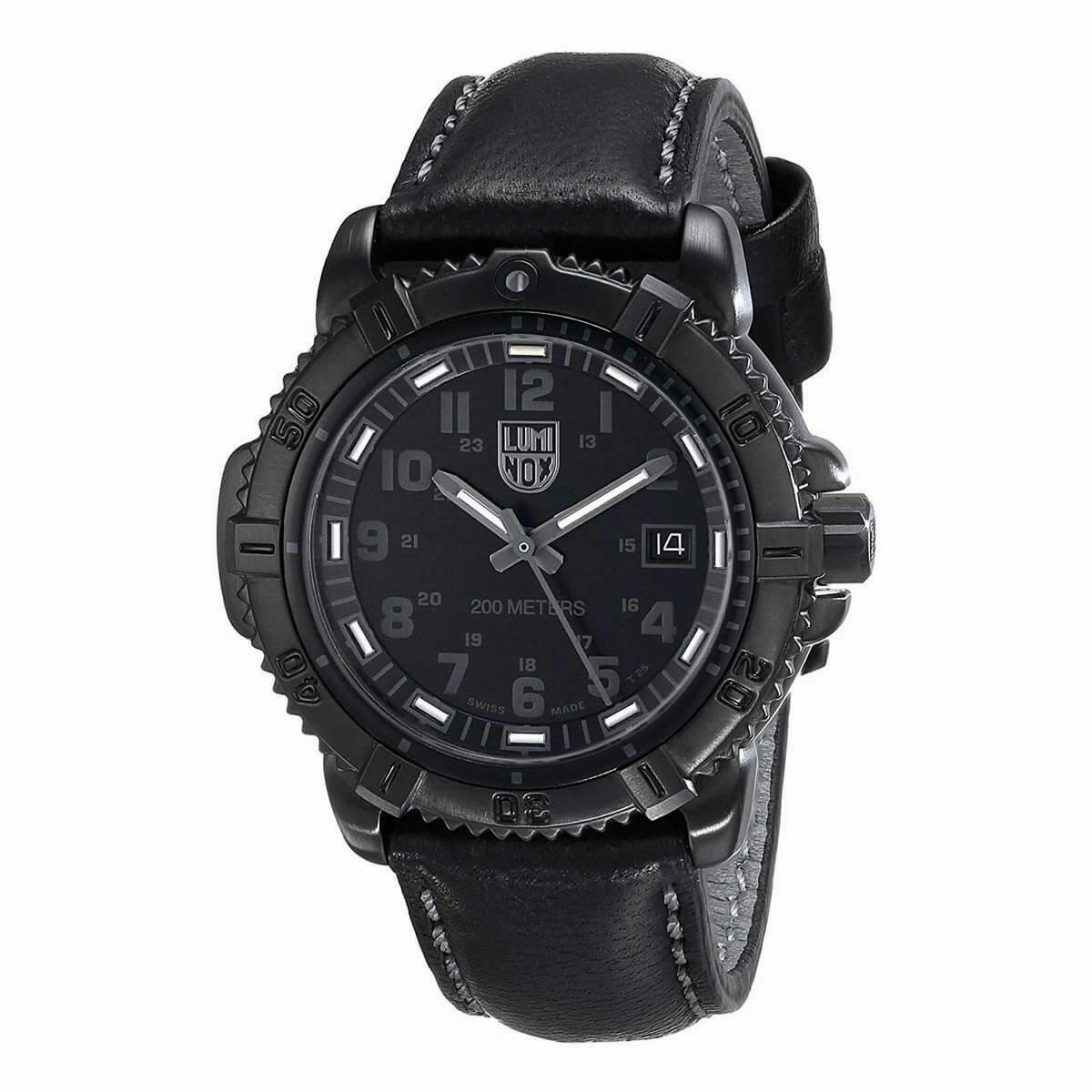 Luminox Women's Strap Watch - Modern Mariner Black Dial Black Leather | 7251.BO