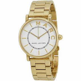 Marc Jacobs Women's Quartz Watch - Classic White Dial Yellow Gold Bracelet | MJ3522