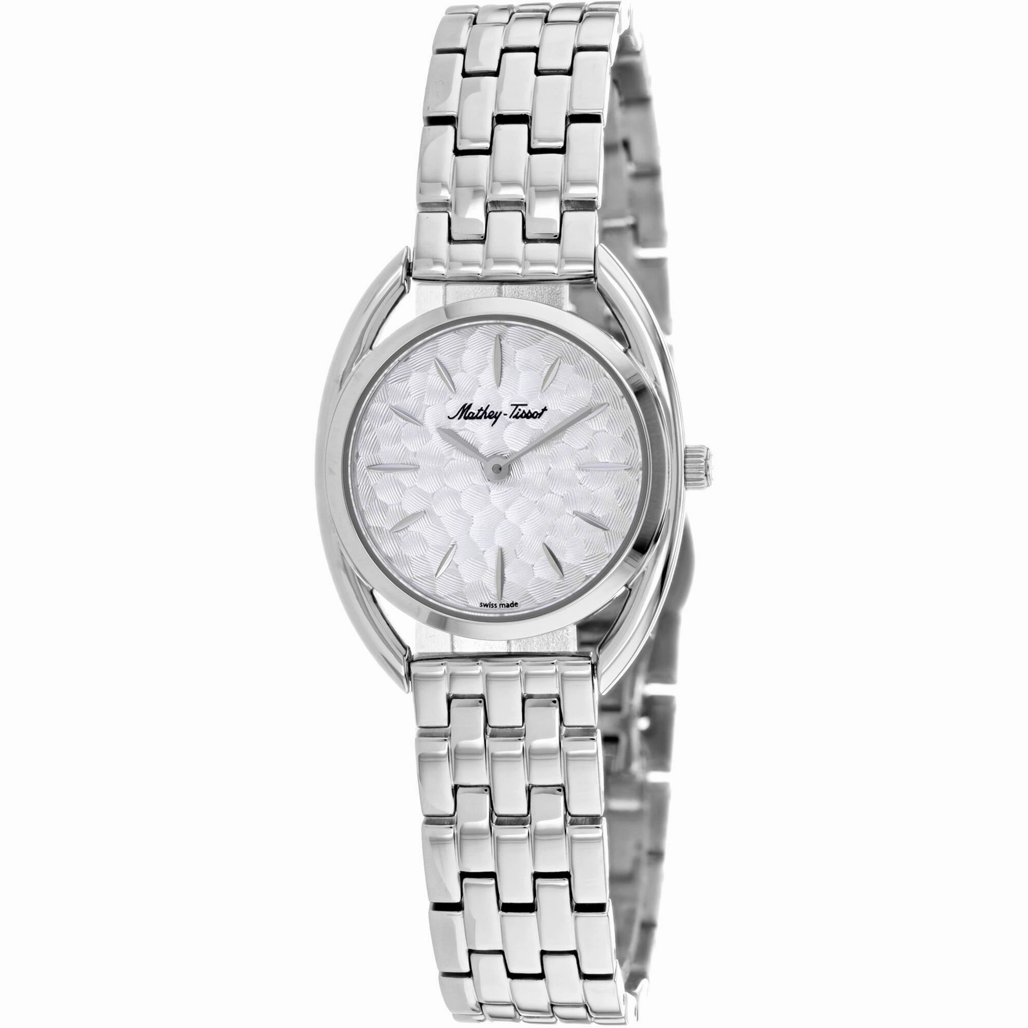 Mathey Tissot Women's Watch - Saphira Silver Dial Stainless Steel Bracelet | D933AI