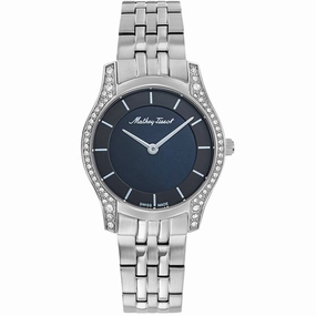 Mathey Tissot Women's Watch - Tacy Black Dial Stainless Steel Bracelet | D949AQN