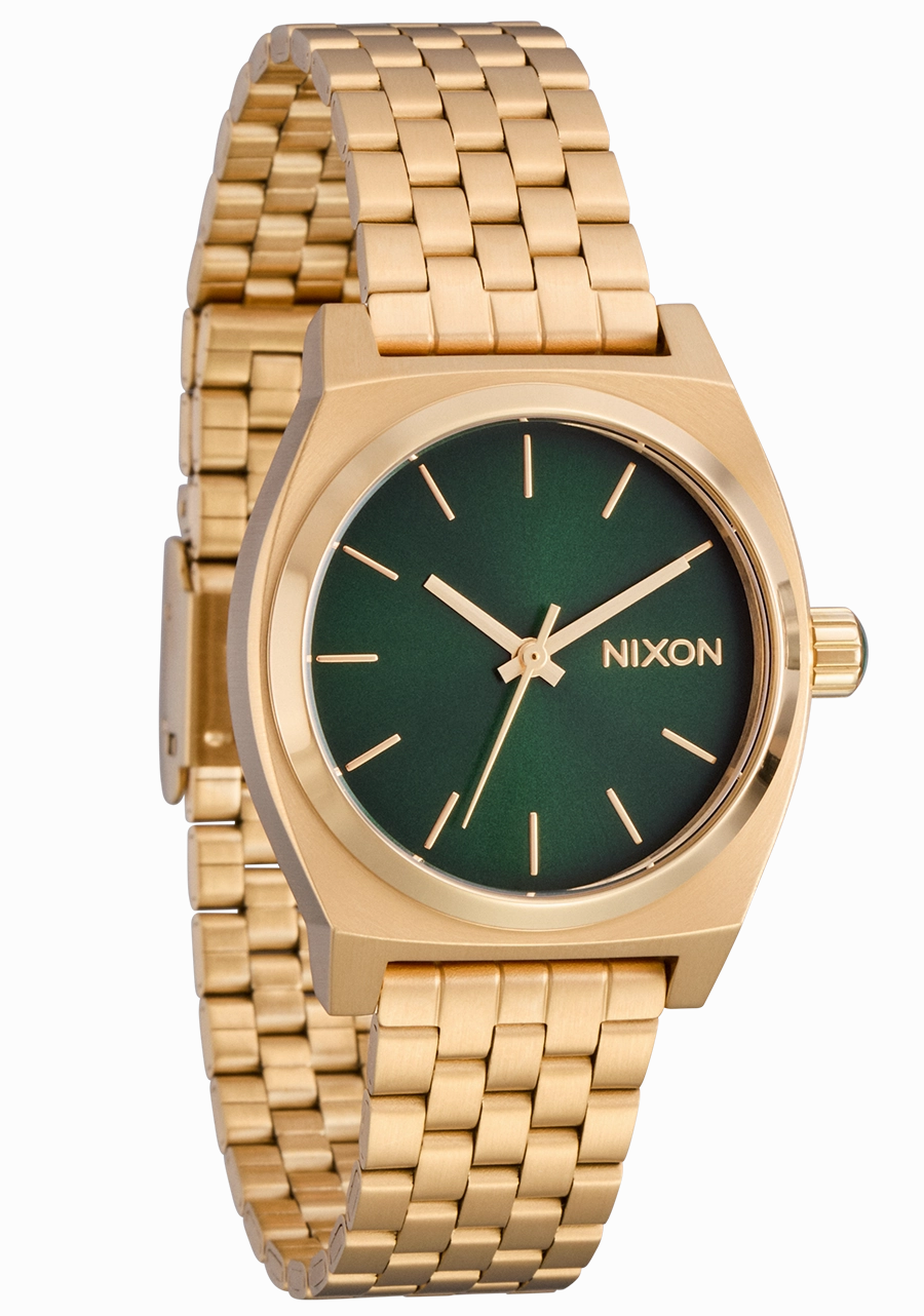 Medium Time Teller - Gold / Green Sunray