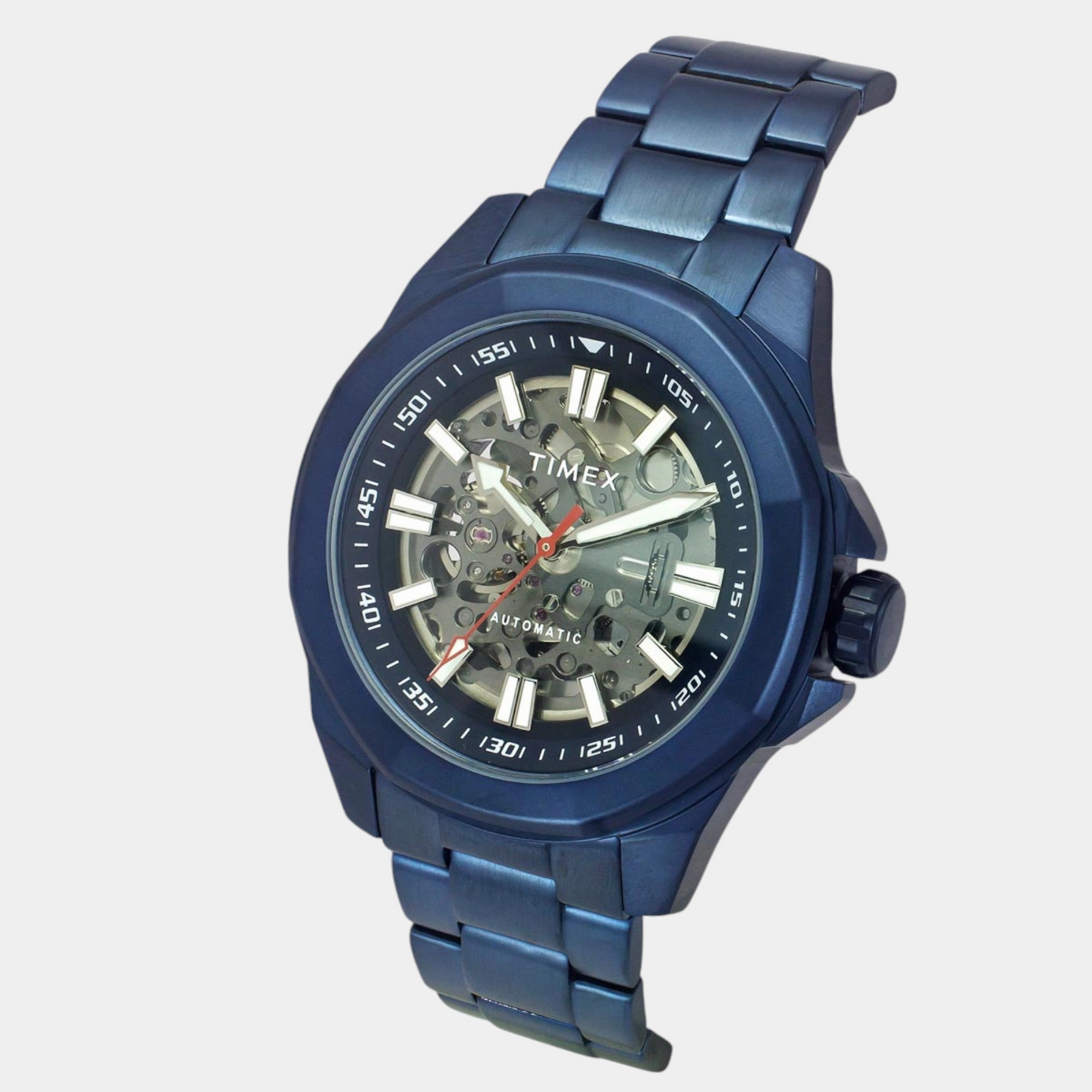 Men Automatic Blue Dial Analog Stainless Steel Watch TWEG24104