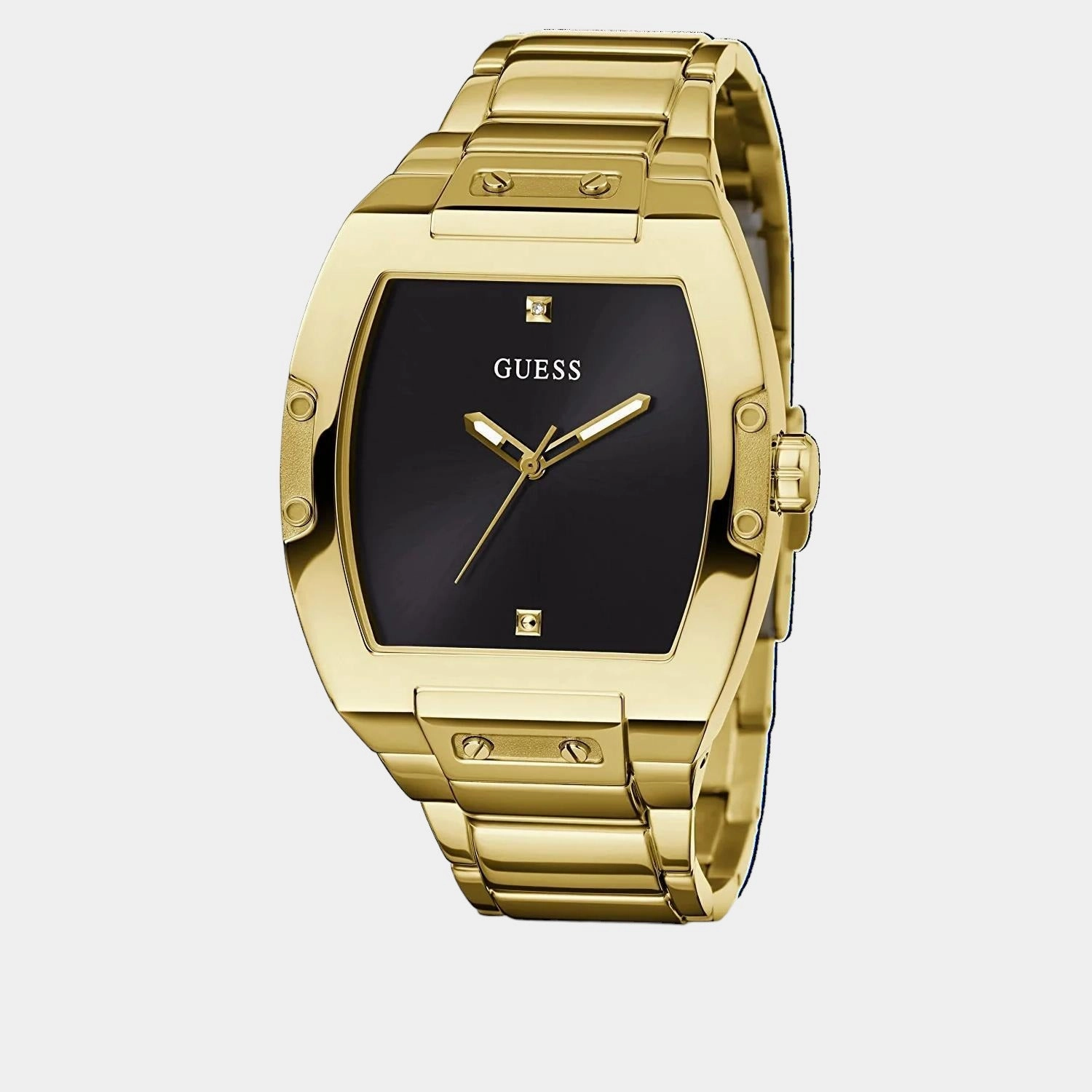 Men Black Analog Stainless Steel Watch GW0387G2