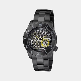 Men Black Analog Stainless Steel Watch GW0488G3