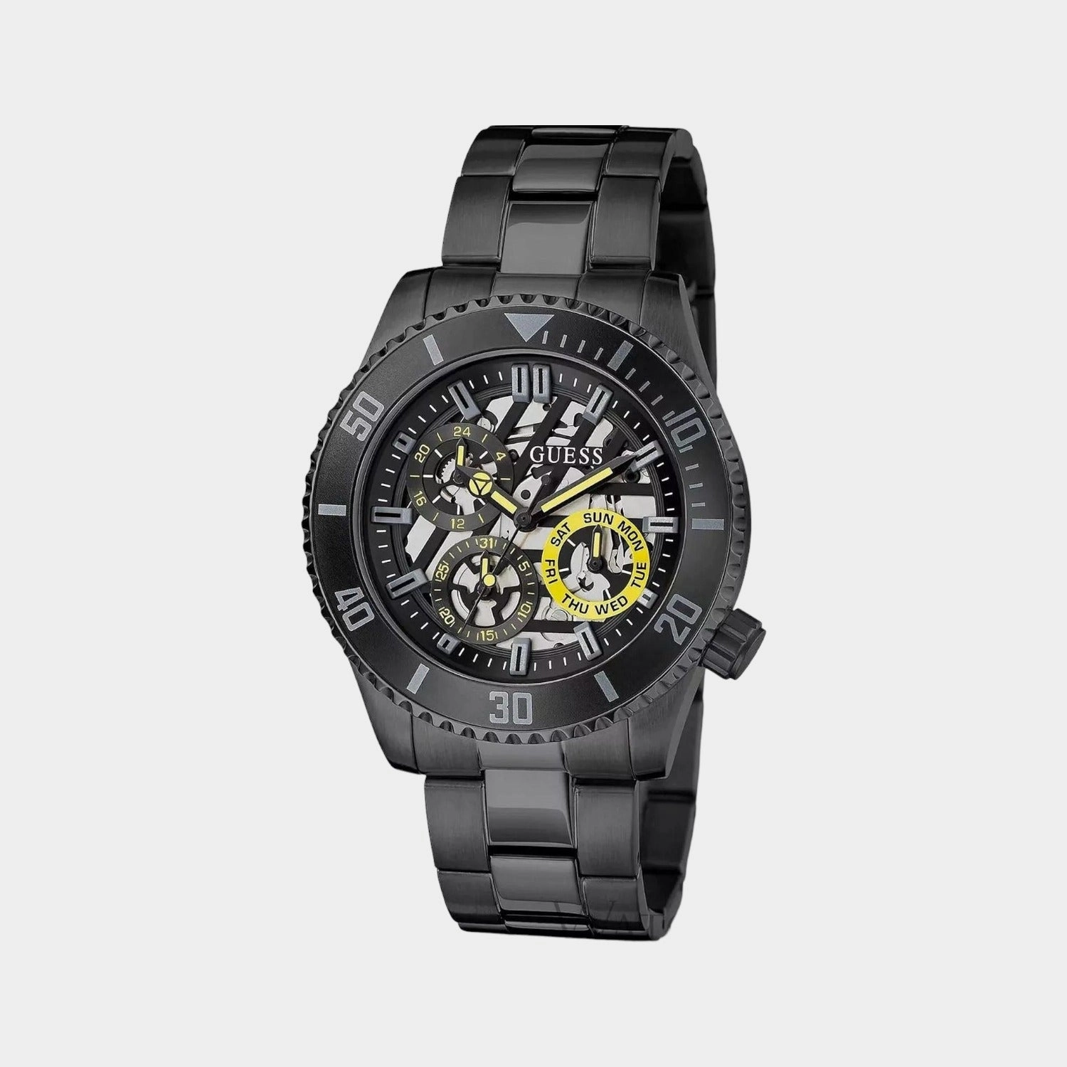 Men Black Analog Stainless Steel Watch GW0488G3