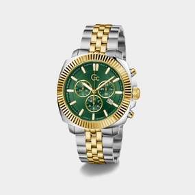 Men Flair Coussin Green Dial Chronograph Stainless Steel Watch Z46002G9MF