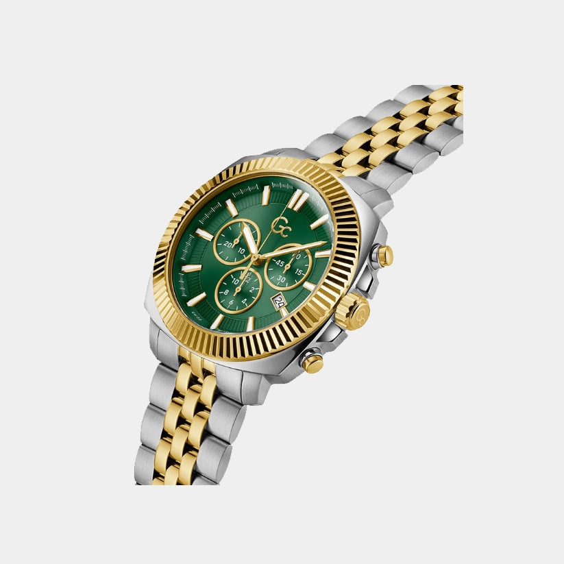 Men Flair Coussin Green Dial Chronograph Stainless Steel Watch Z46002G9MF